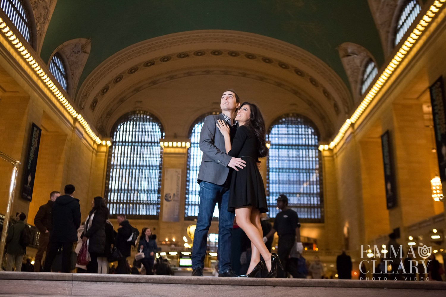 engagement shoot in Grand Central Station