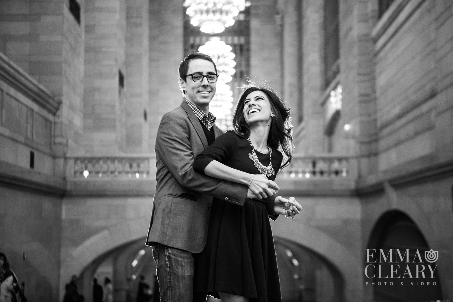 engagement shoot in Grand Central Station