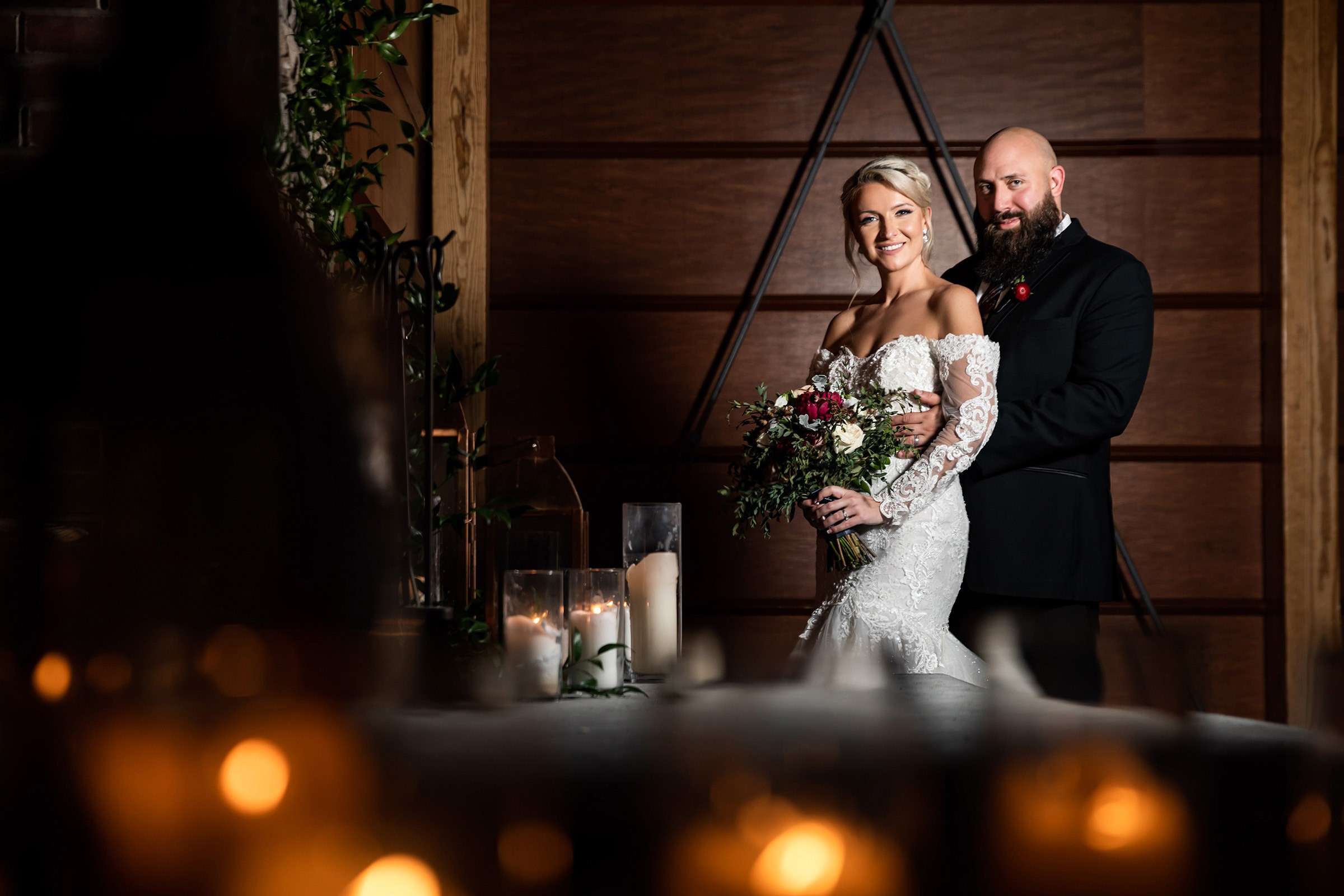 wedding photo with candles