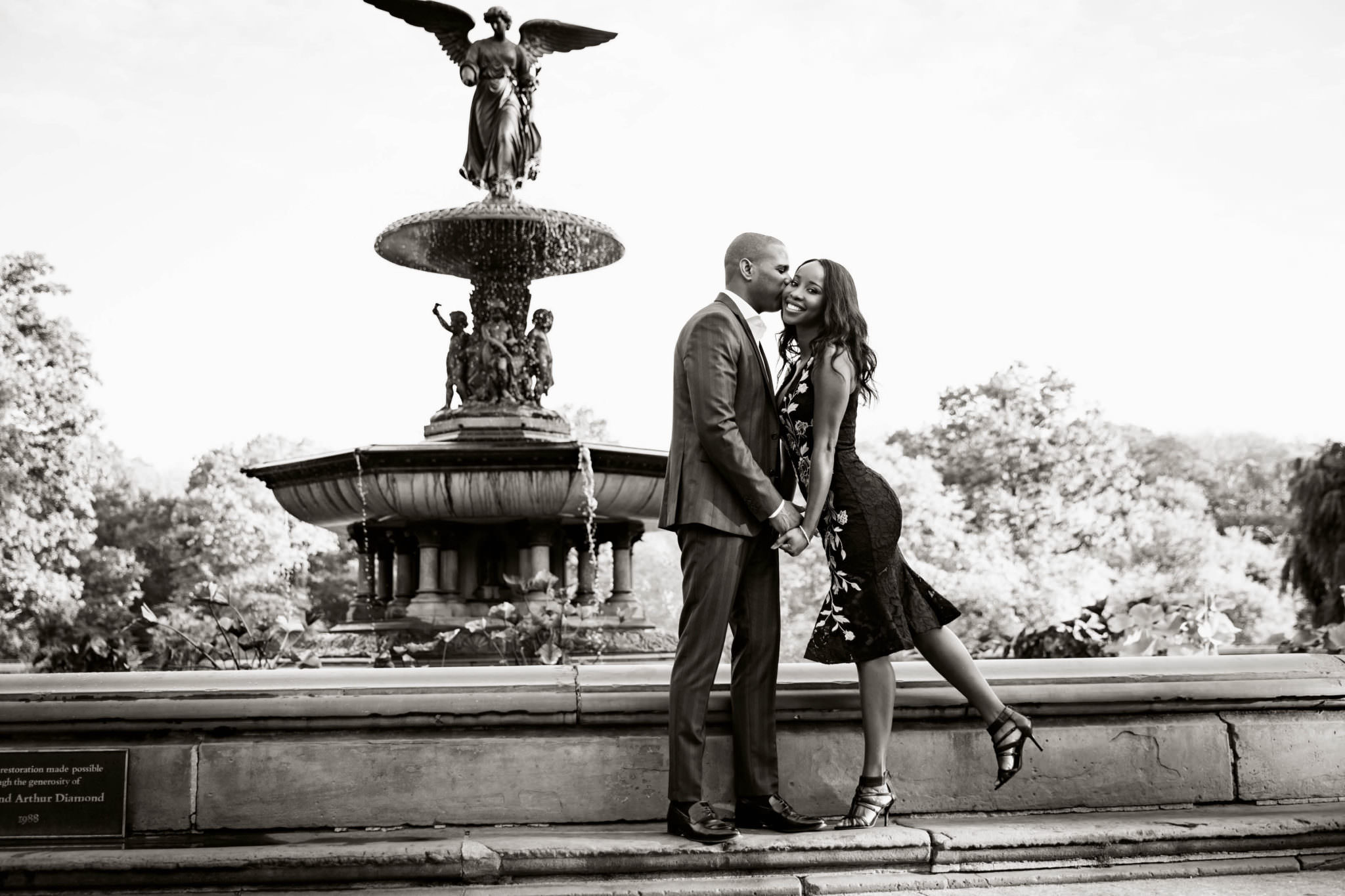 Bethesda Fountain Engagement Shoot