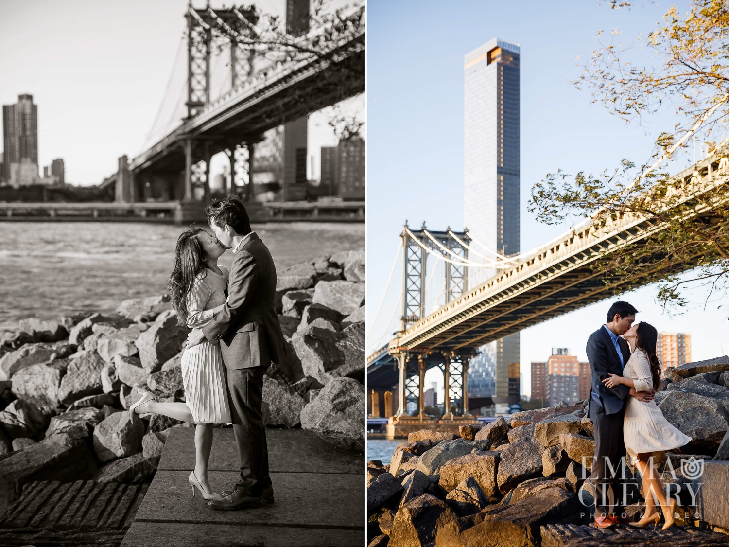 Manhattan bridge Engagement Photos