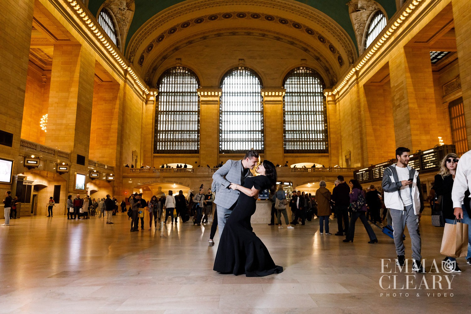 engagement shoot in grand central