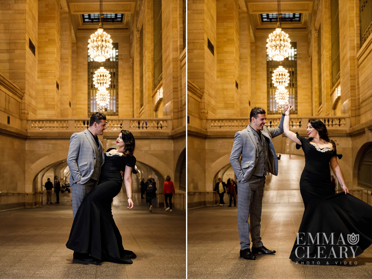 engagement shoot in Grand Central