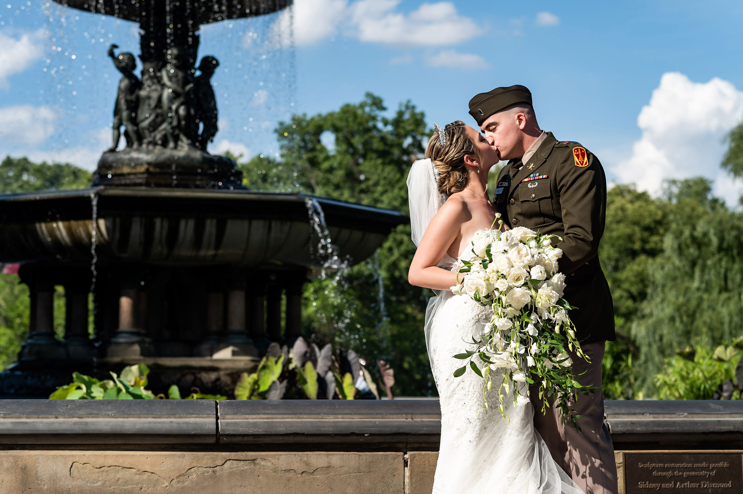 Military wedding central park