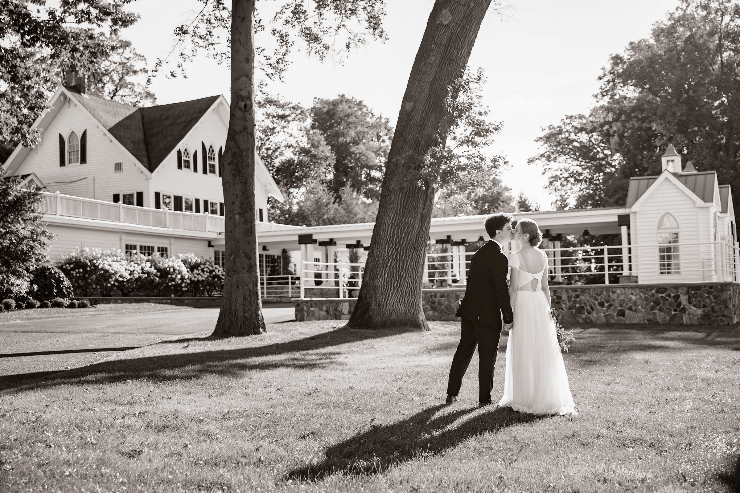 ryland inn wedding photo black and white