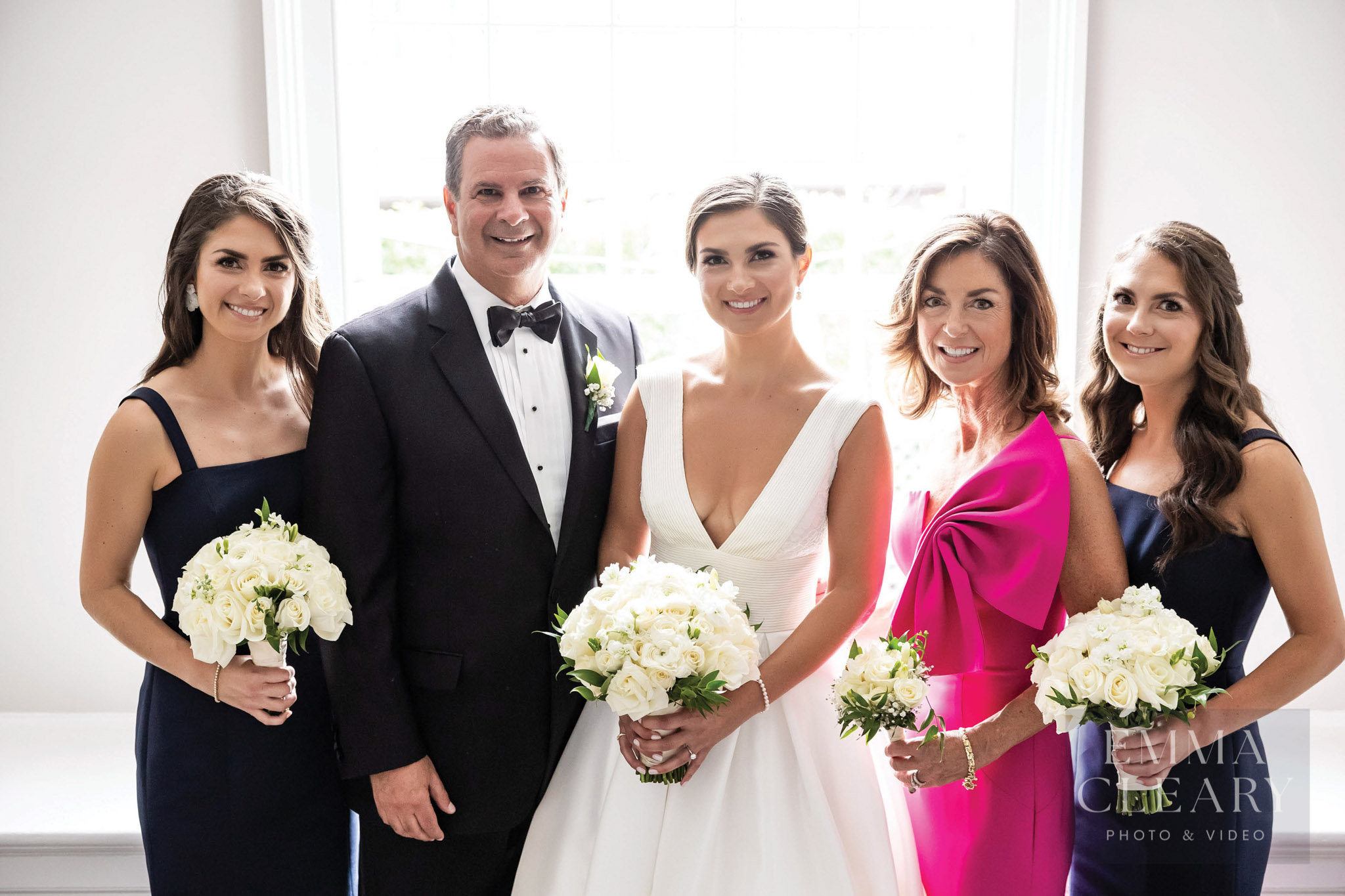 The bride and her parents