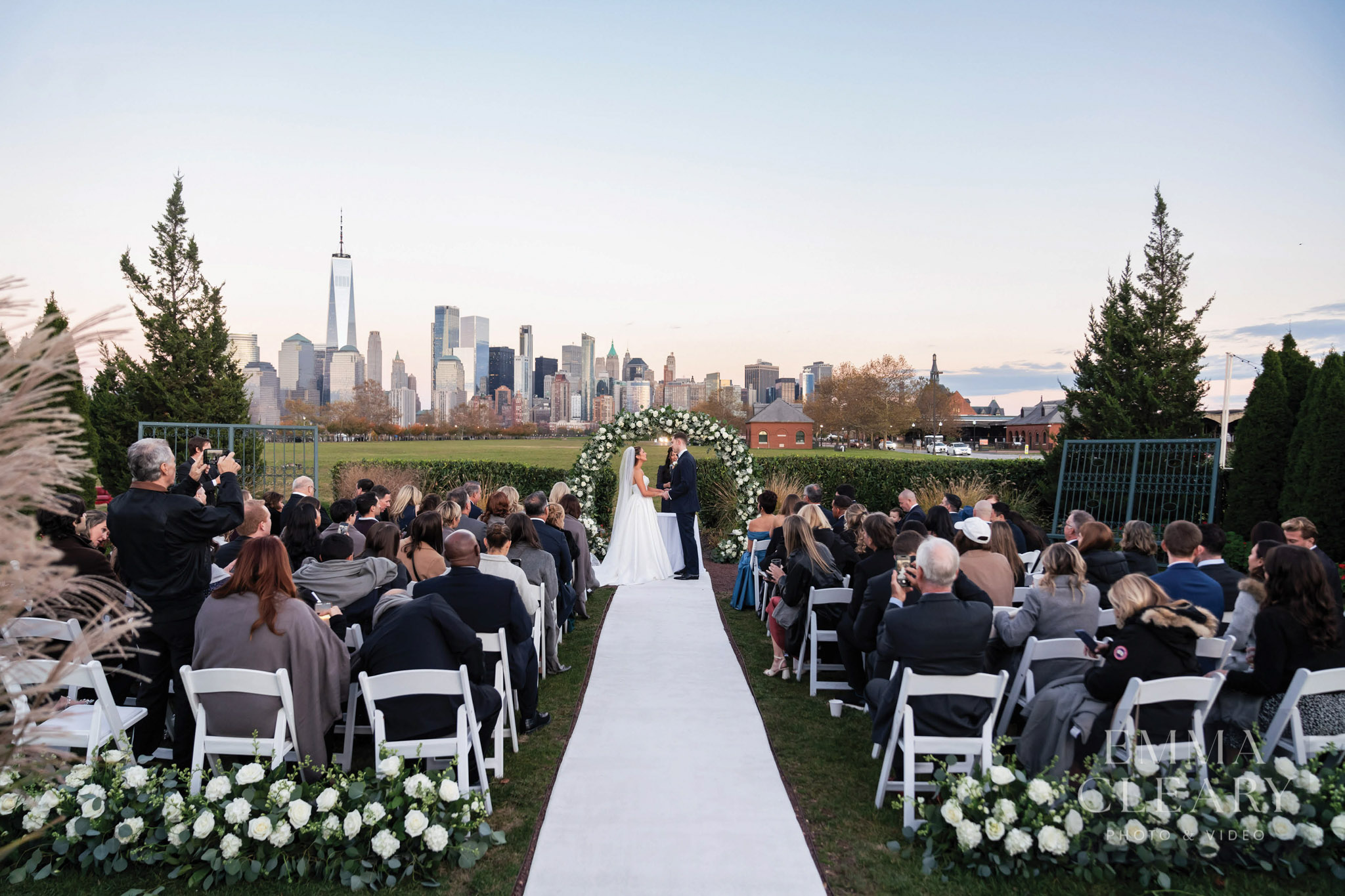 Wedding ceremony at the Liberty house