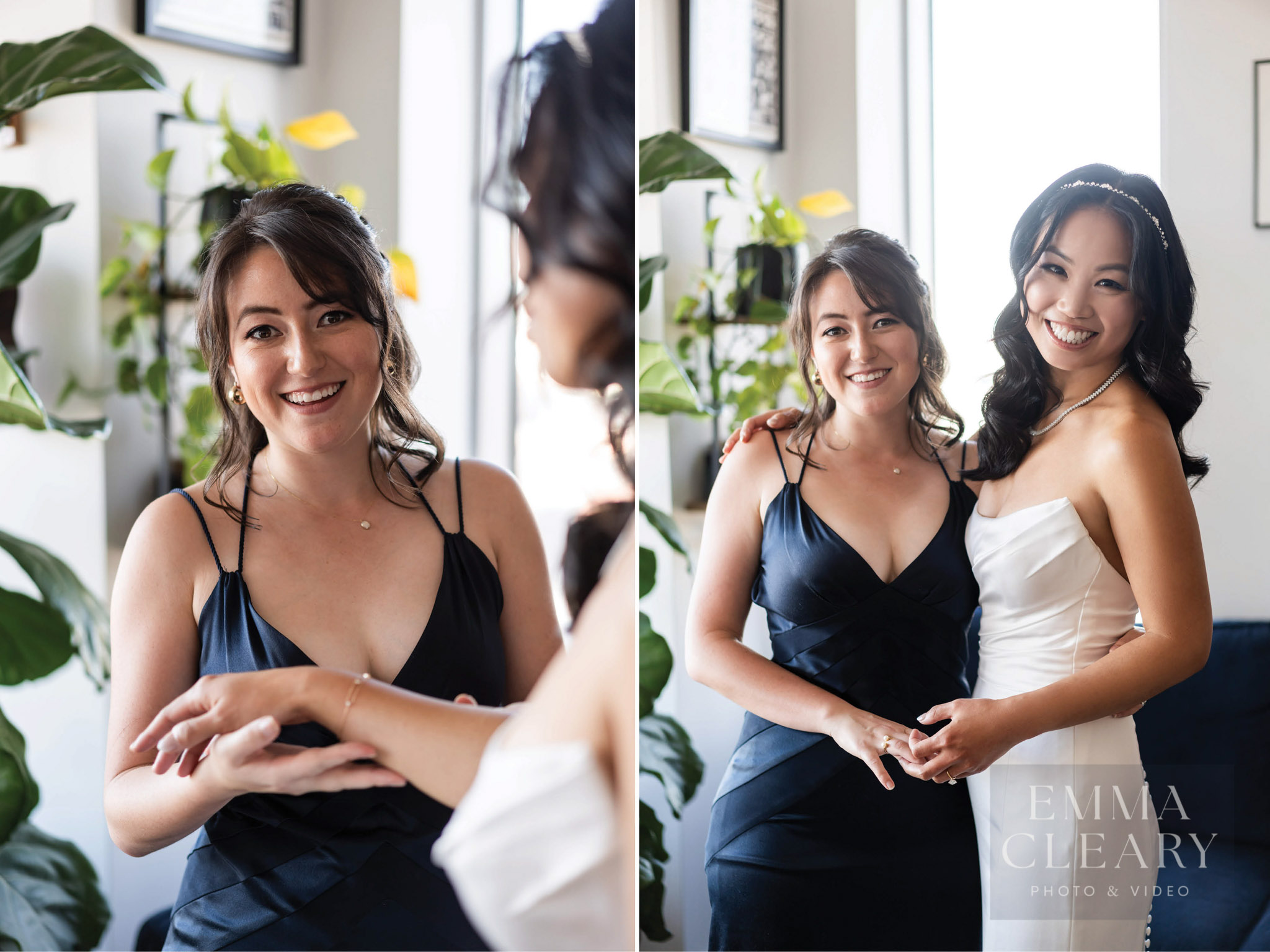 Bride and her friend