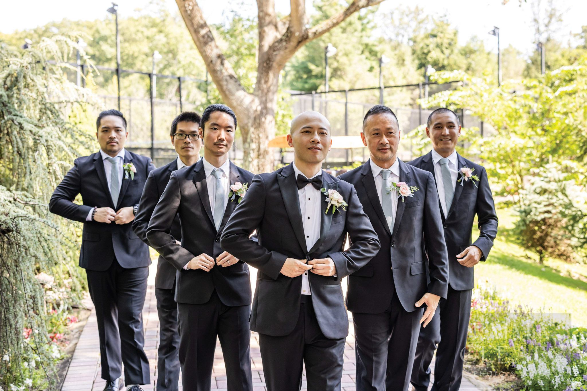 The groom and the groomsmen