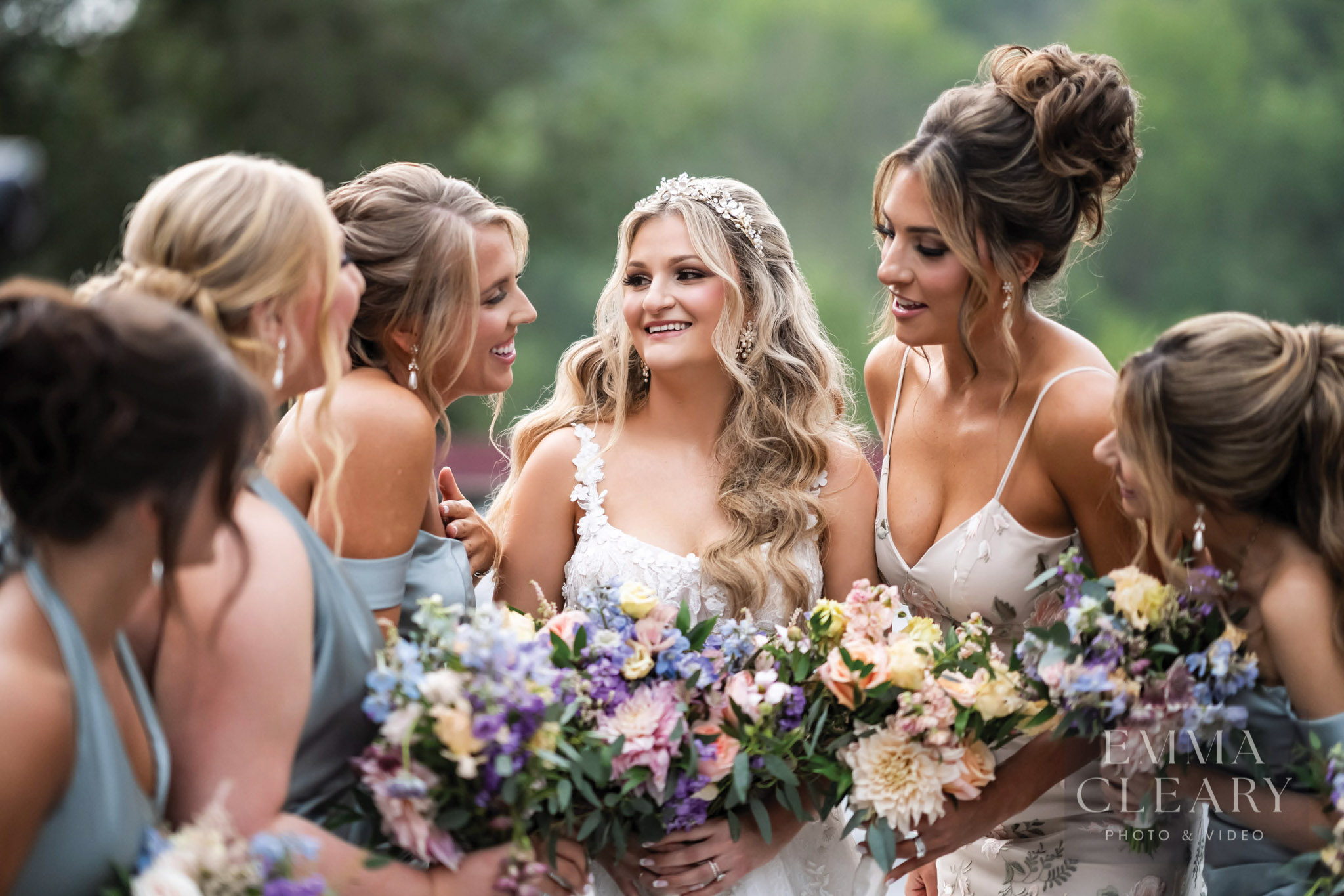 Portrait of the bride and bridesmaids