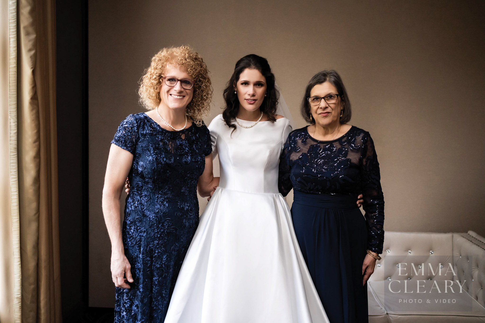 Bride, her mother and grandmother