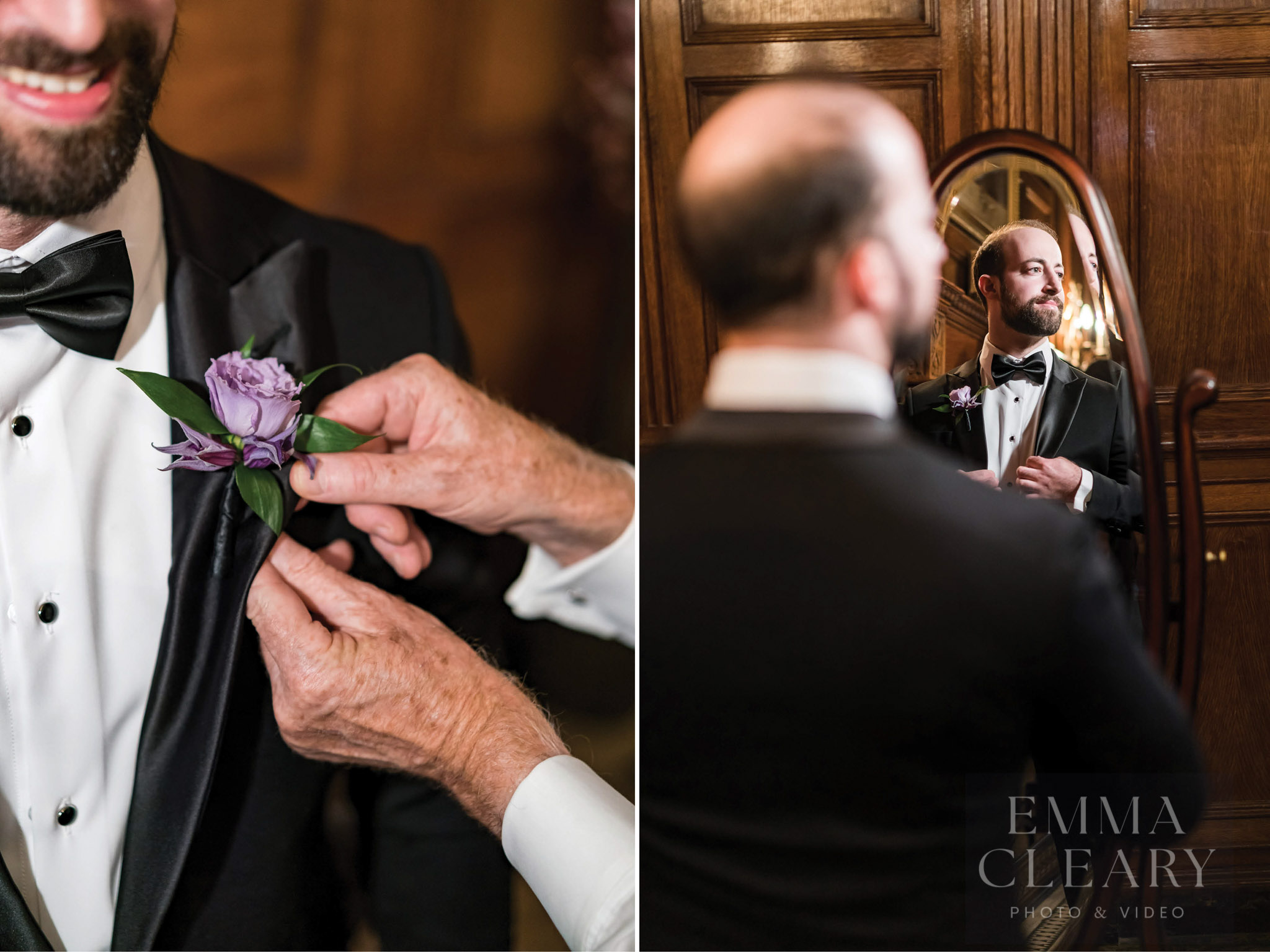 The groom and the boutonniere