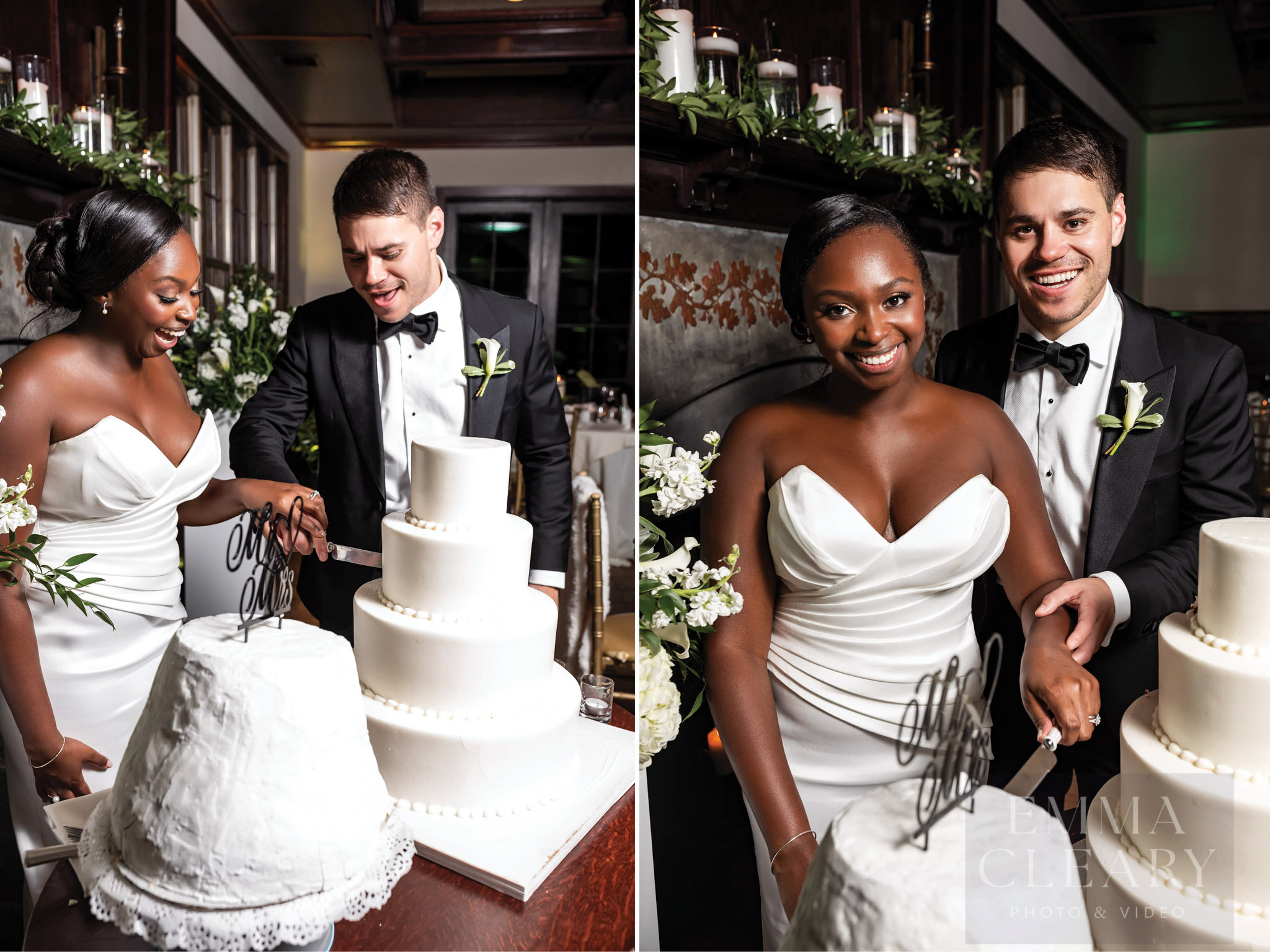 Couple and wedding cake