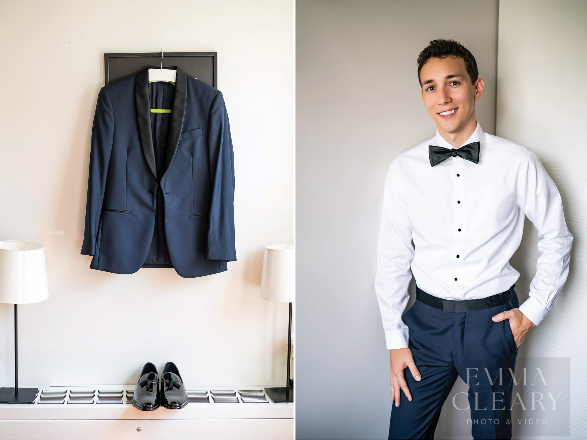 The groom and his suit
