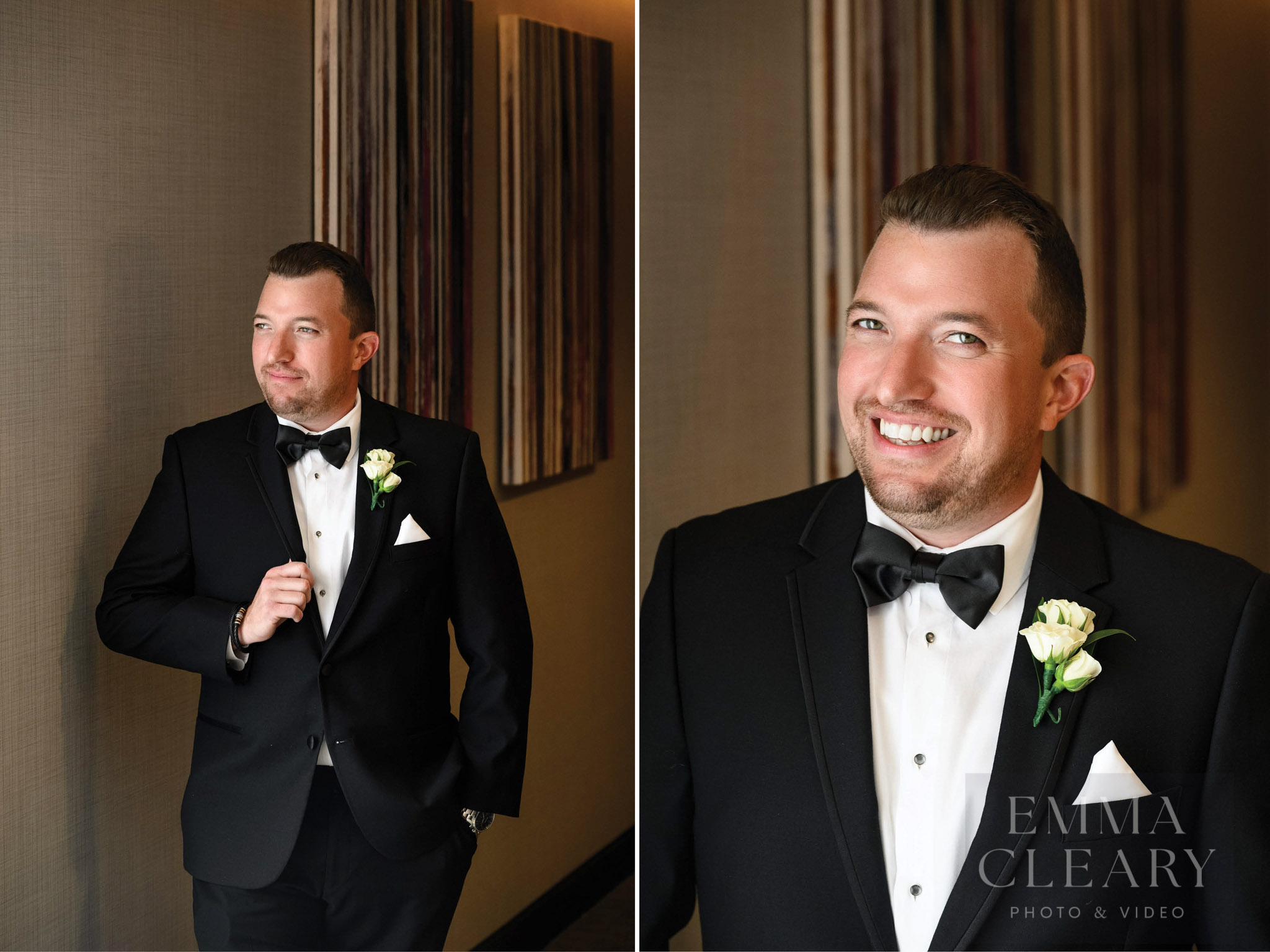 Groom's wedding morning portrait