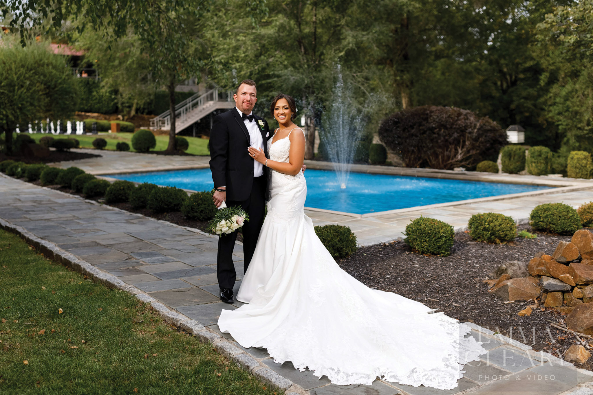 Wedding photo of the couple