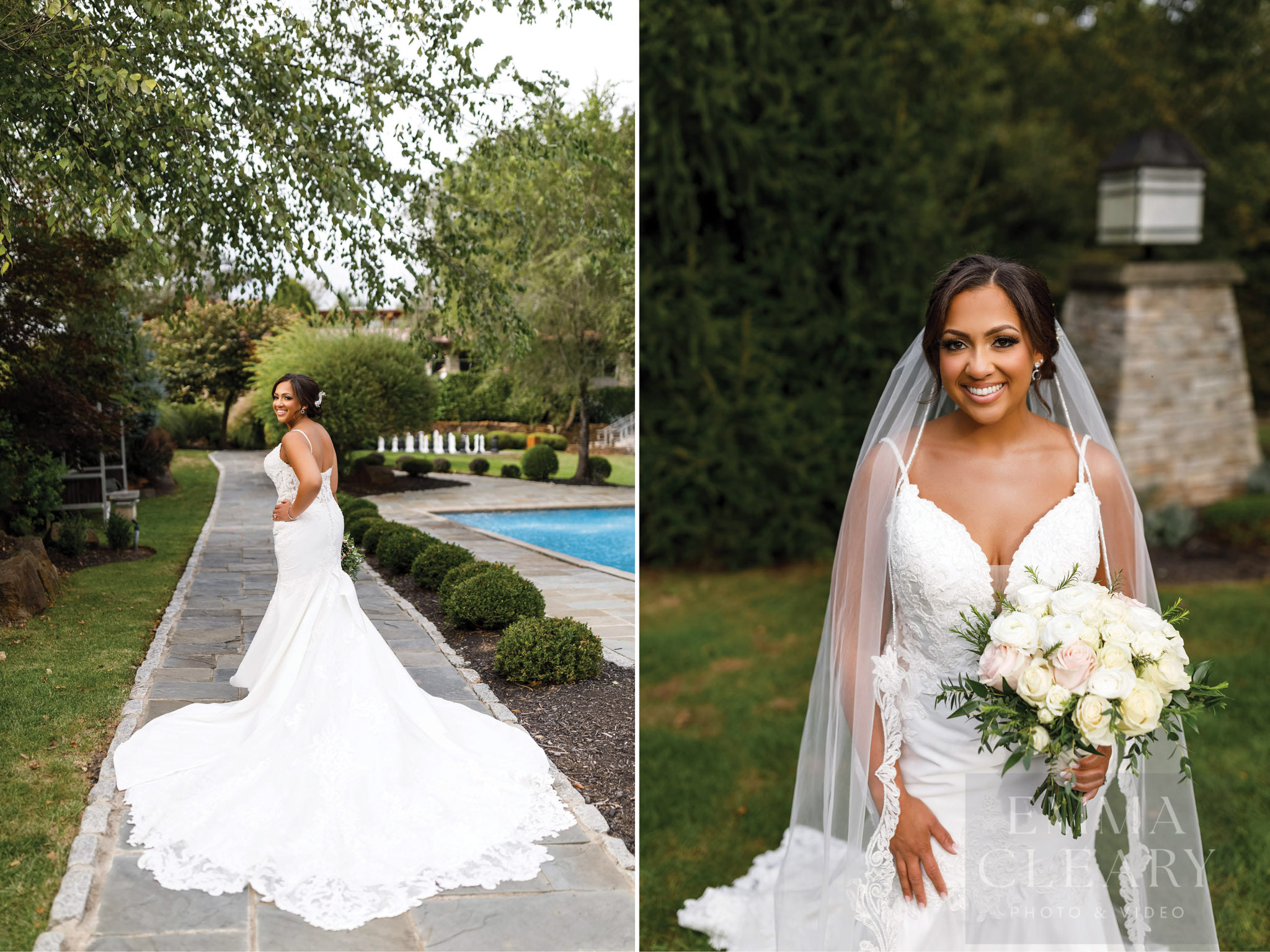 Portrait of the bride outdoors