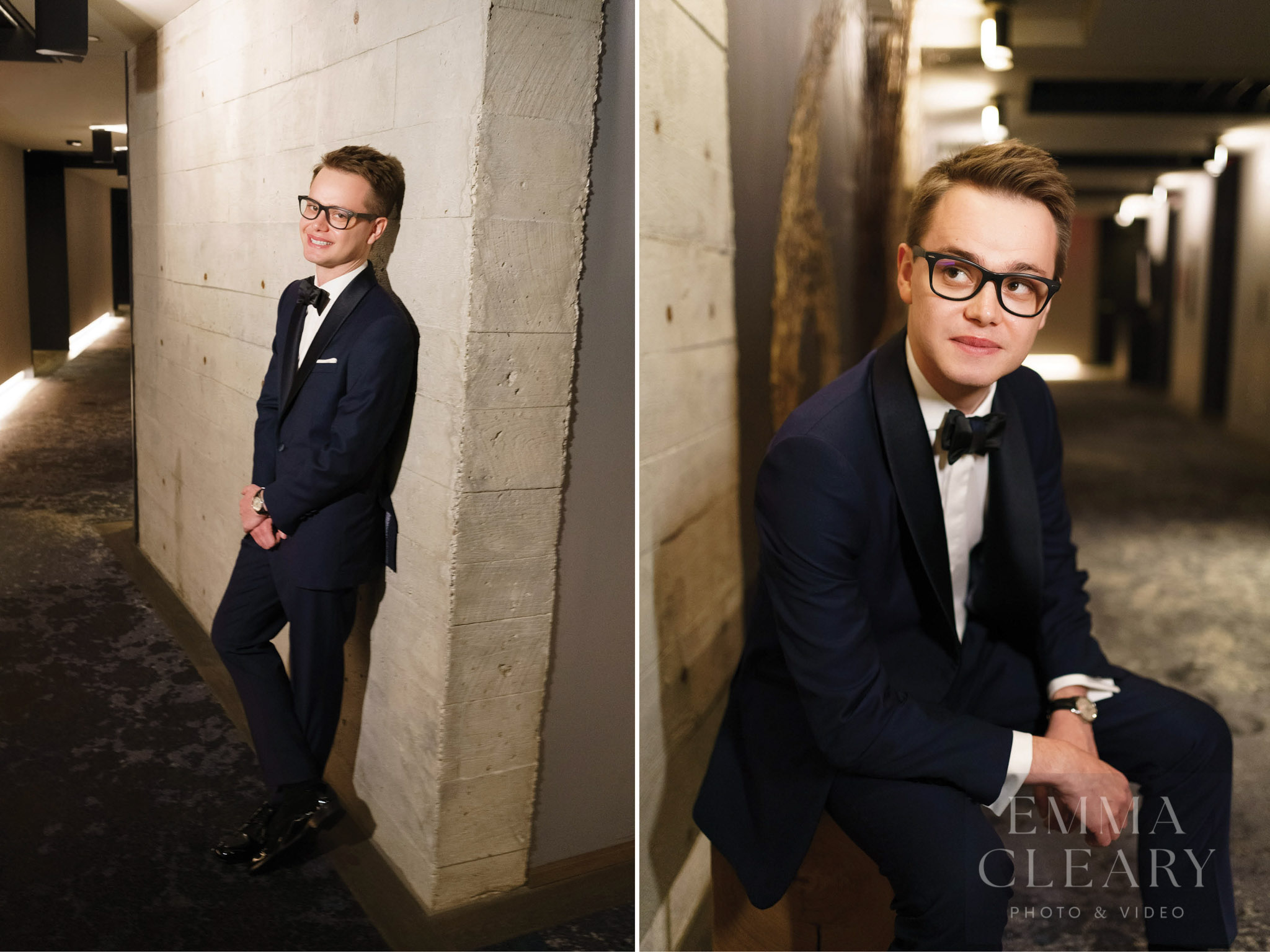Morning portrait of the groom