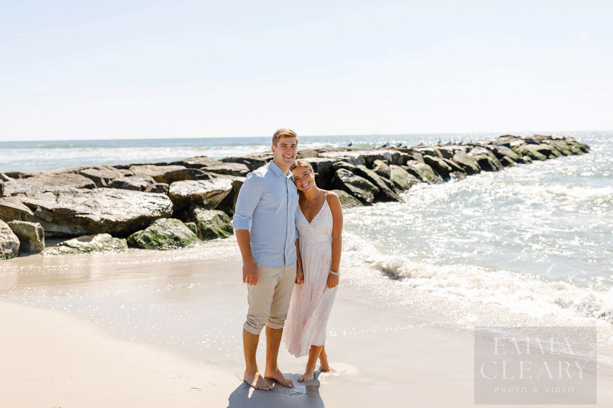 Engagement photo shoot by the sea
