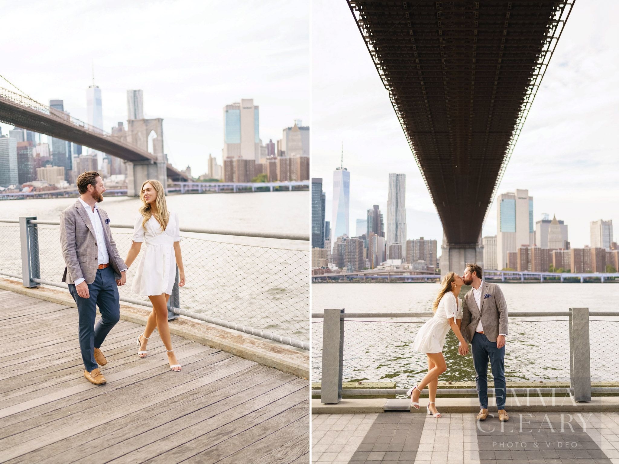 A walk under the Brooklyn Bridge