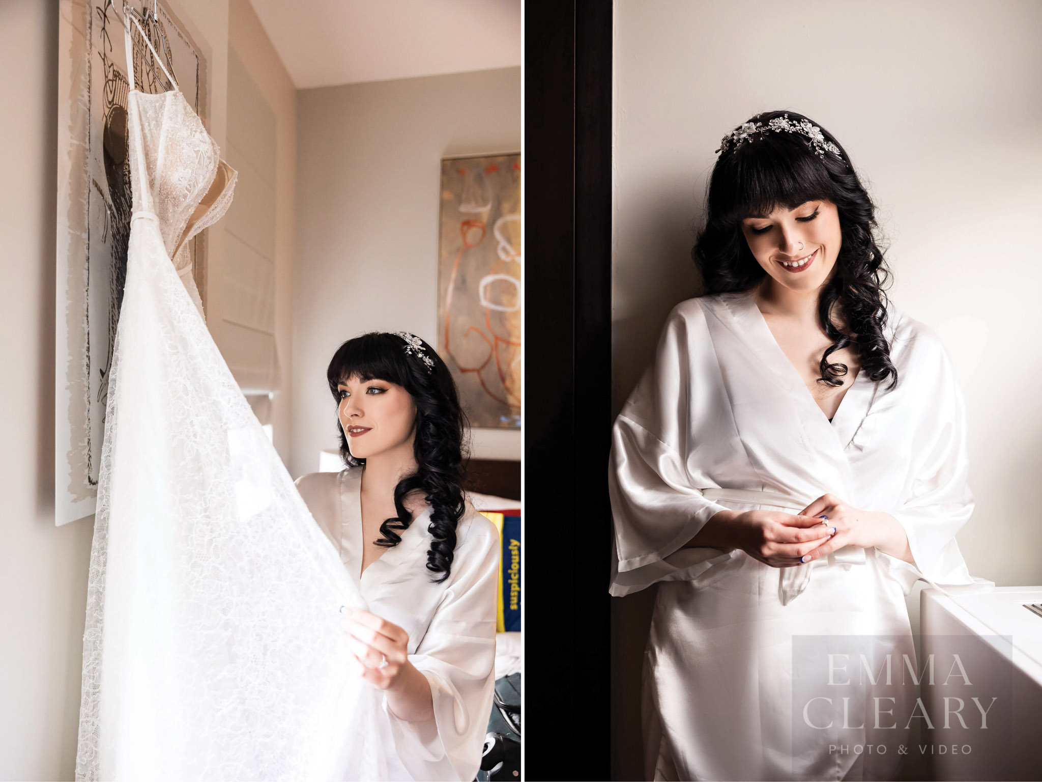 Bride and wedding dress