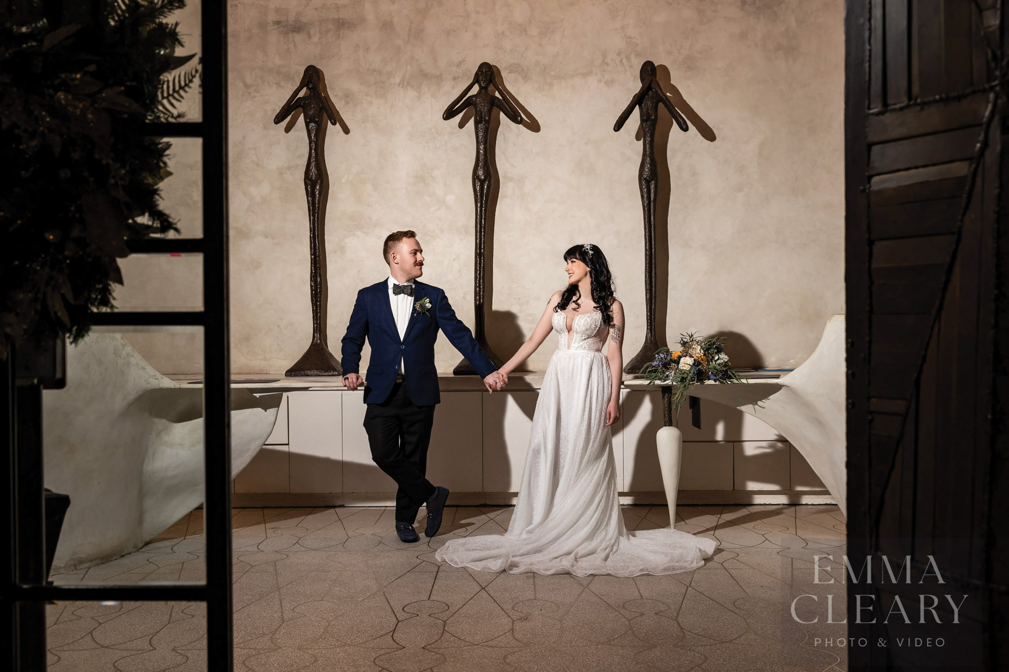 Wedding portrait of a couple