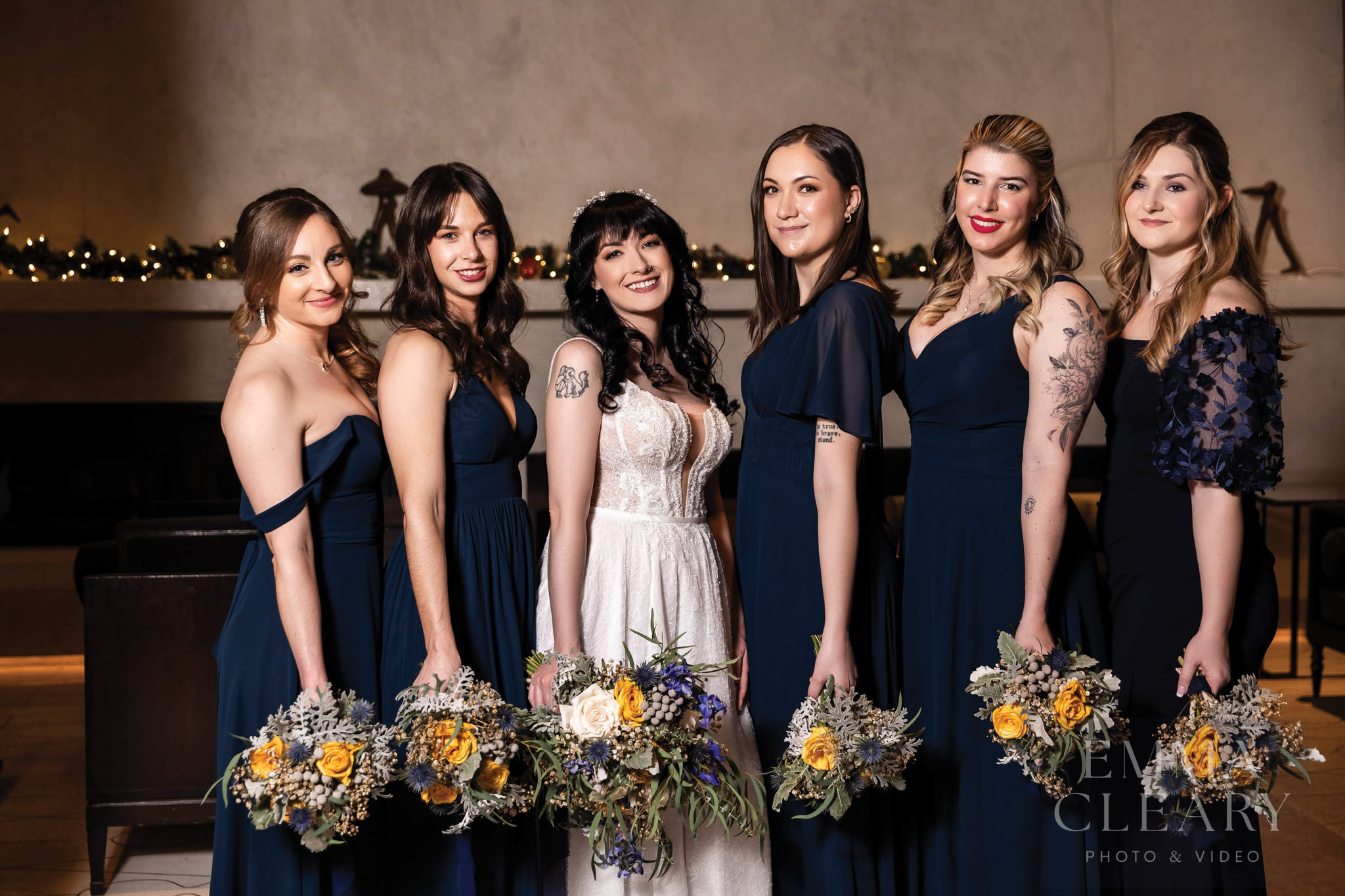 Bride and bridesmaids