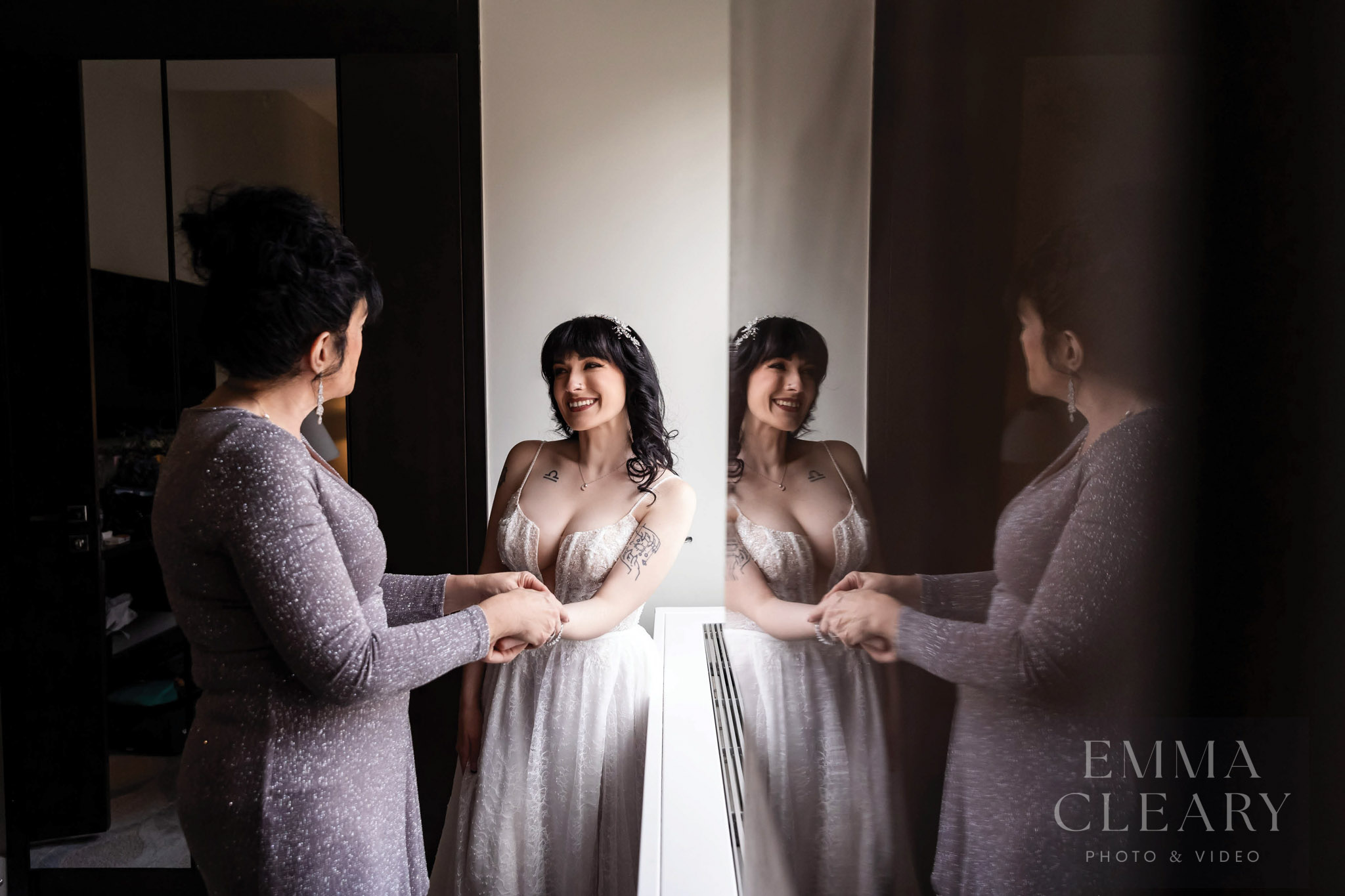 Bride and mom