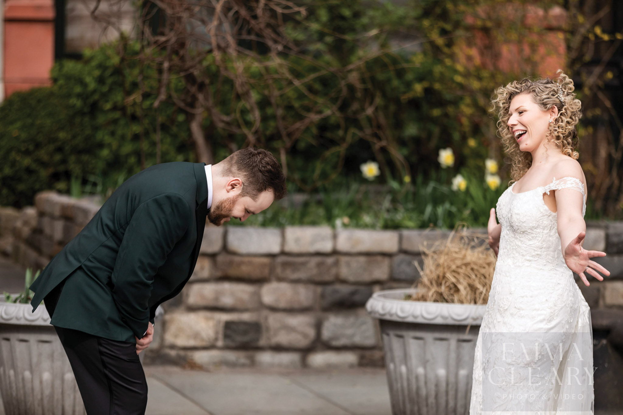 Groom meets the bride
