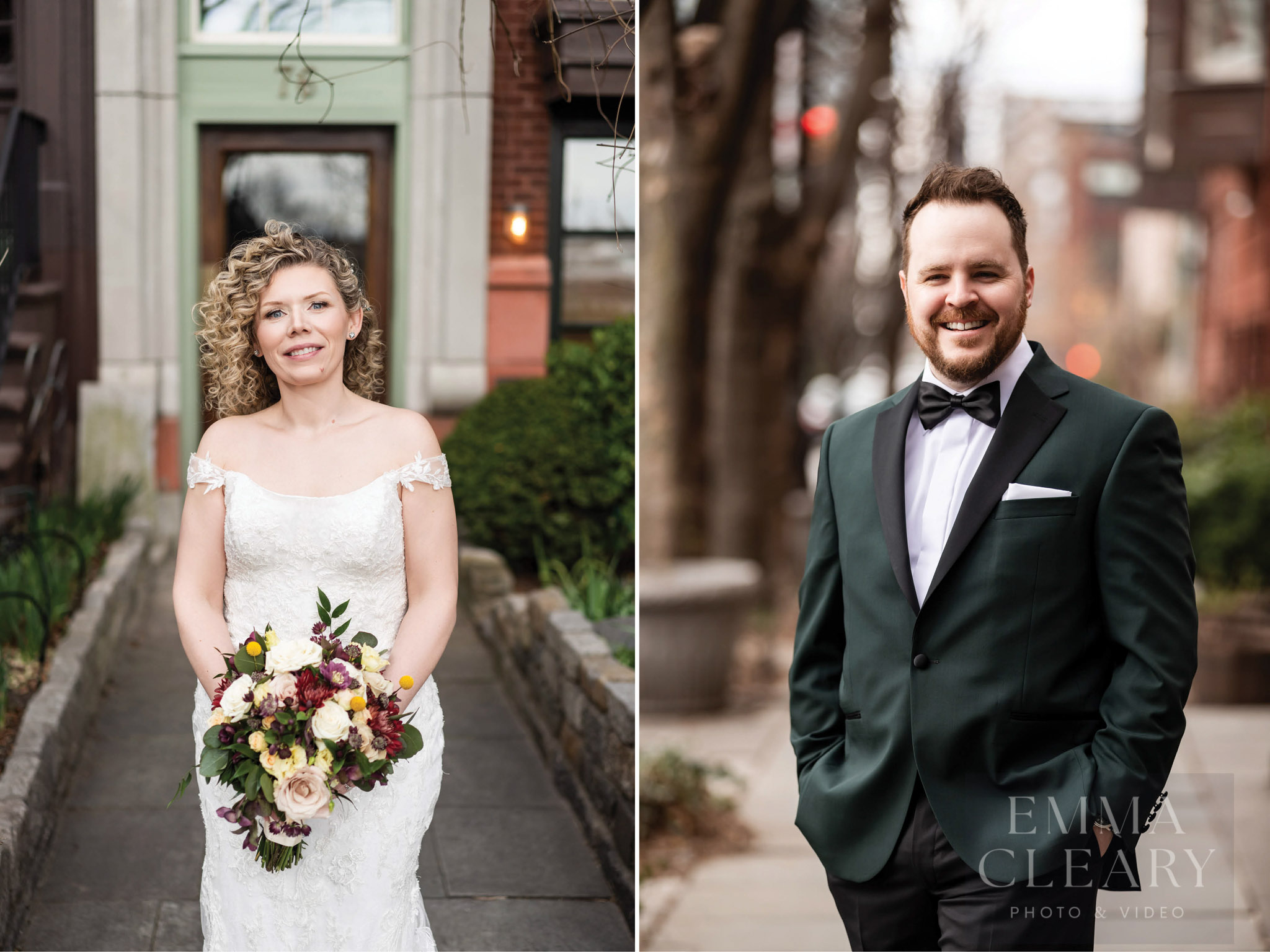 Portrait of the bride and groom