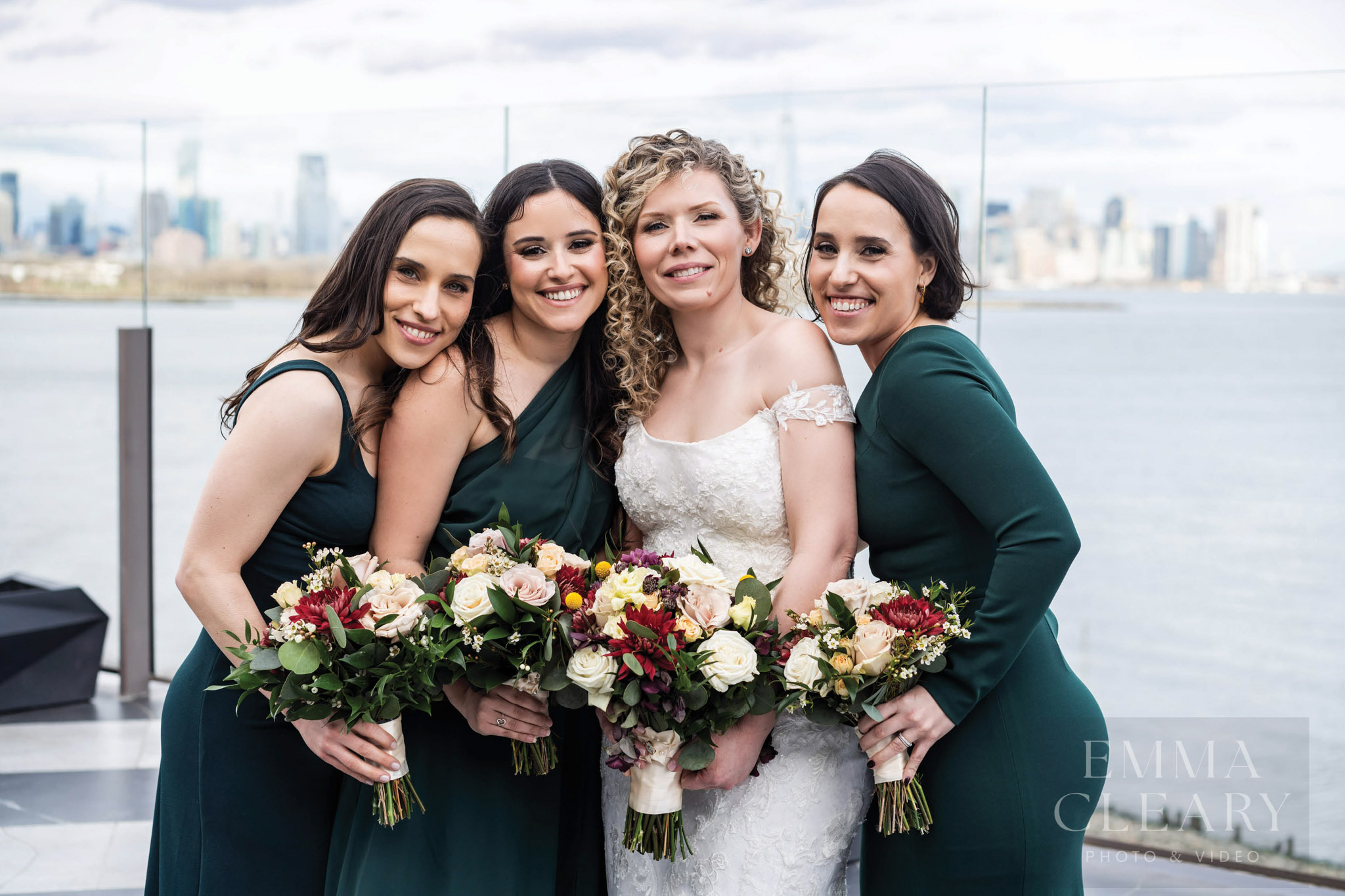Bride and bridesmaids