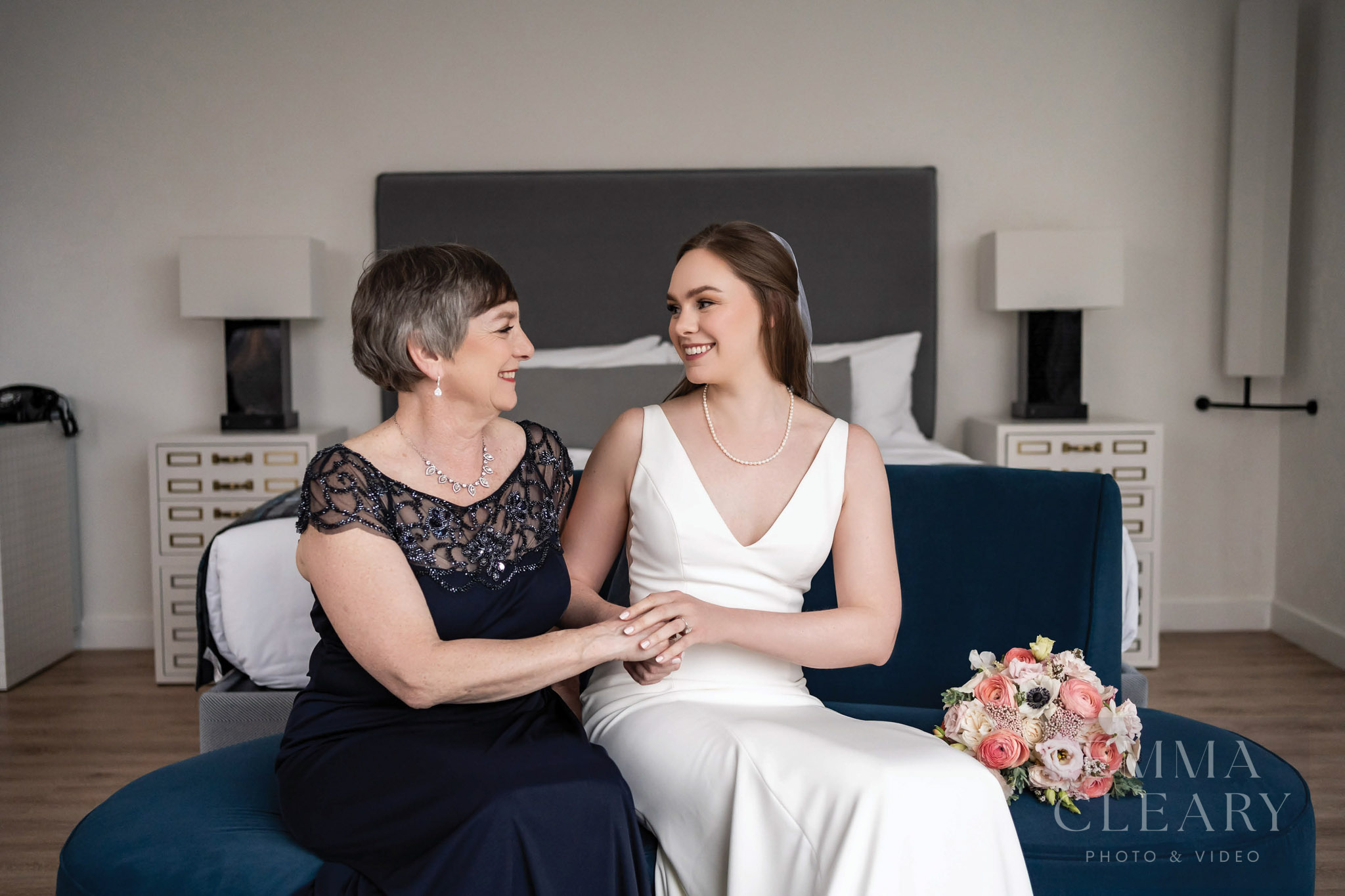 Bride and mom