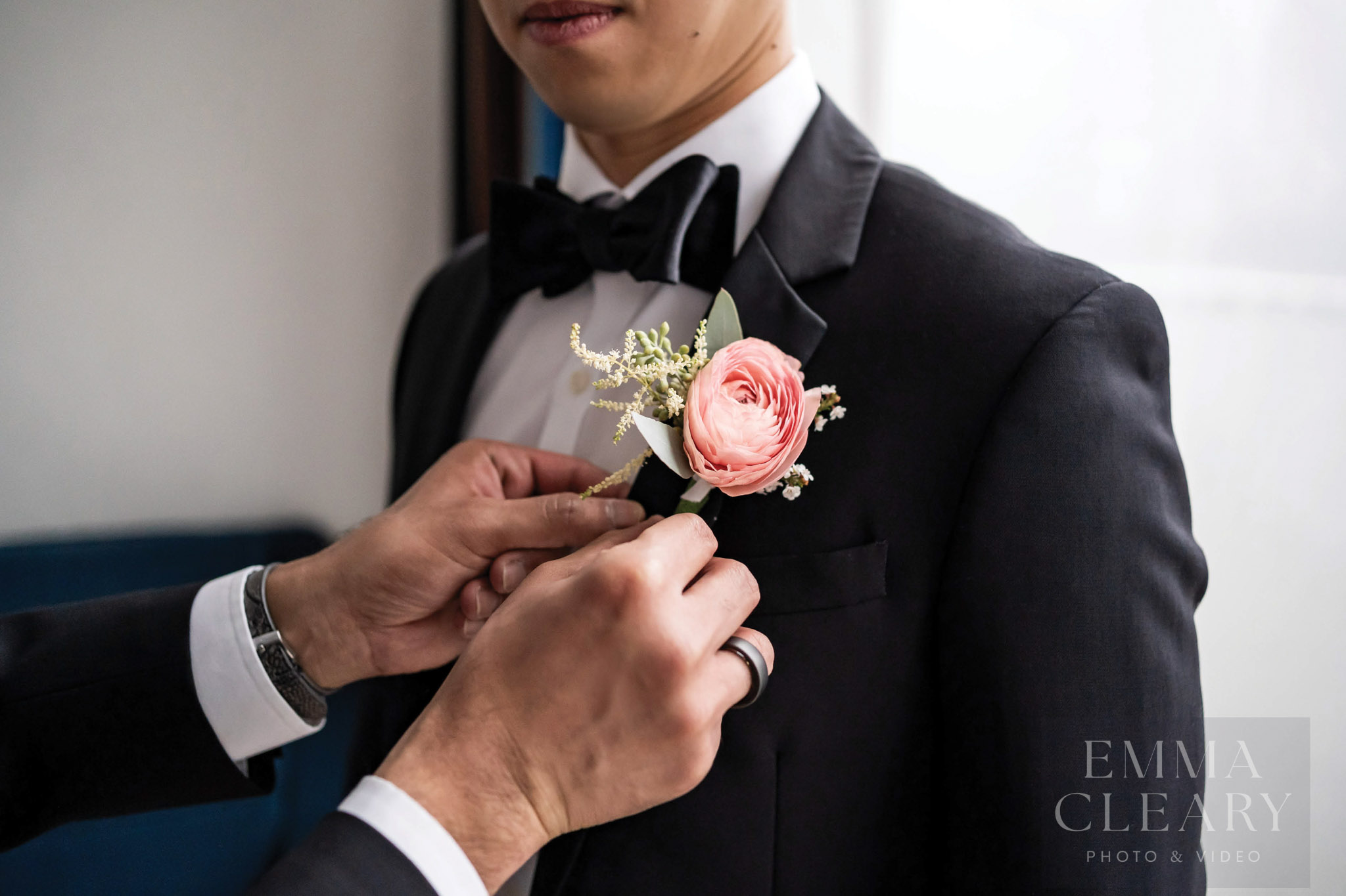 The groom's boutonniere