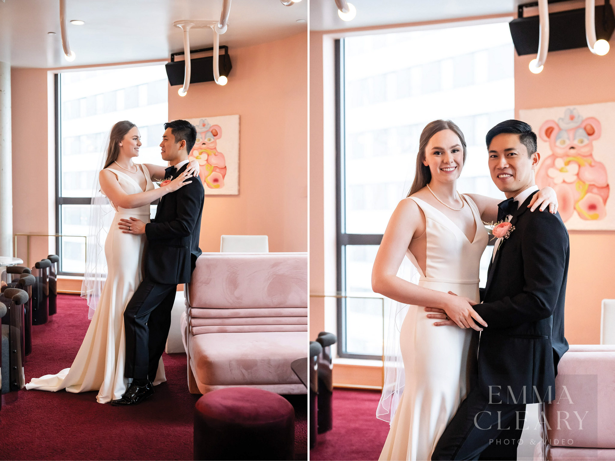 Couple's wedding photo