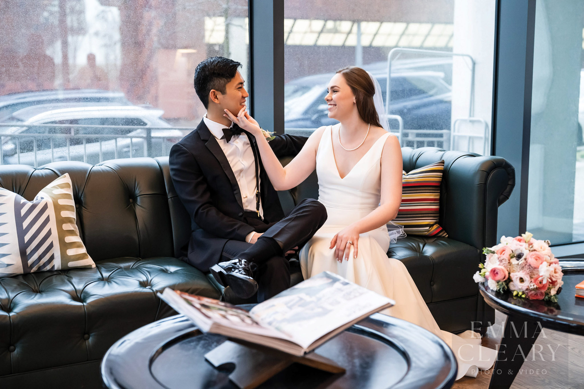 Wedding photo of the couple