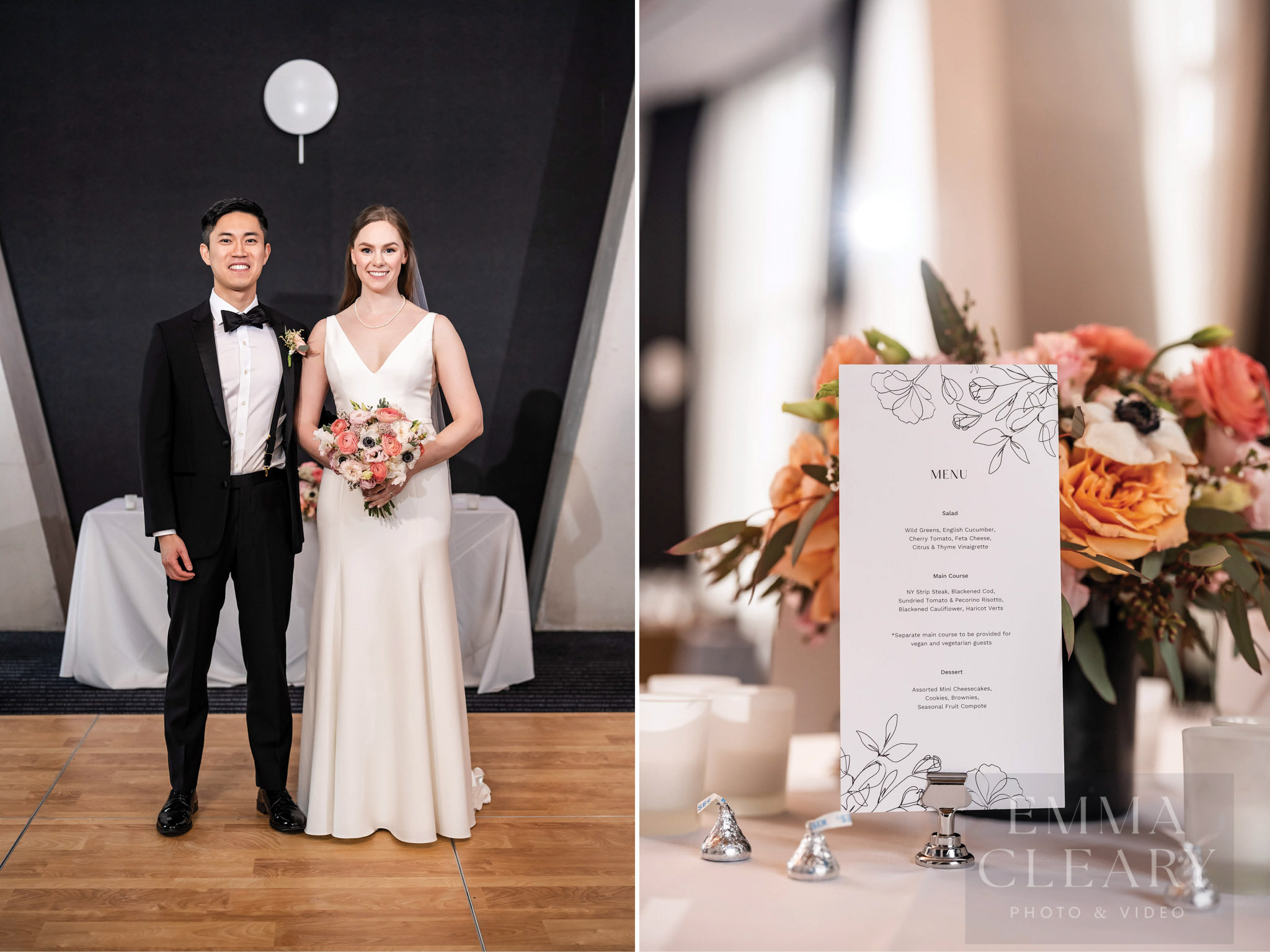Portrait of the bride and groom