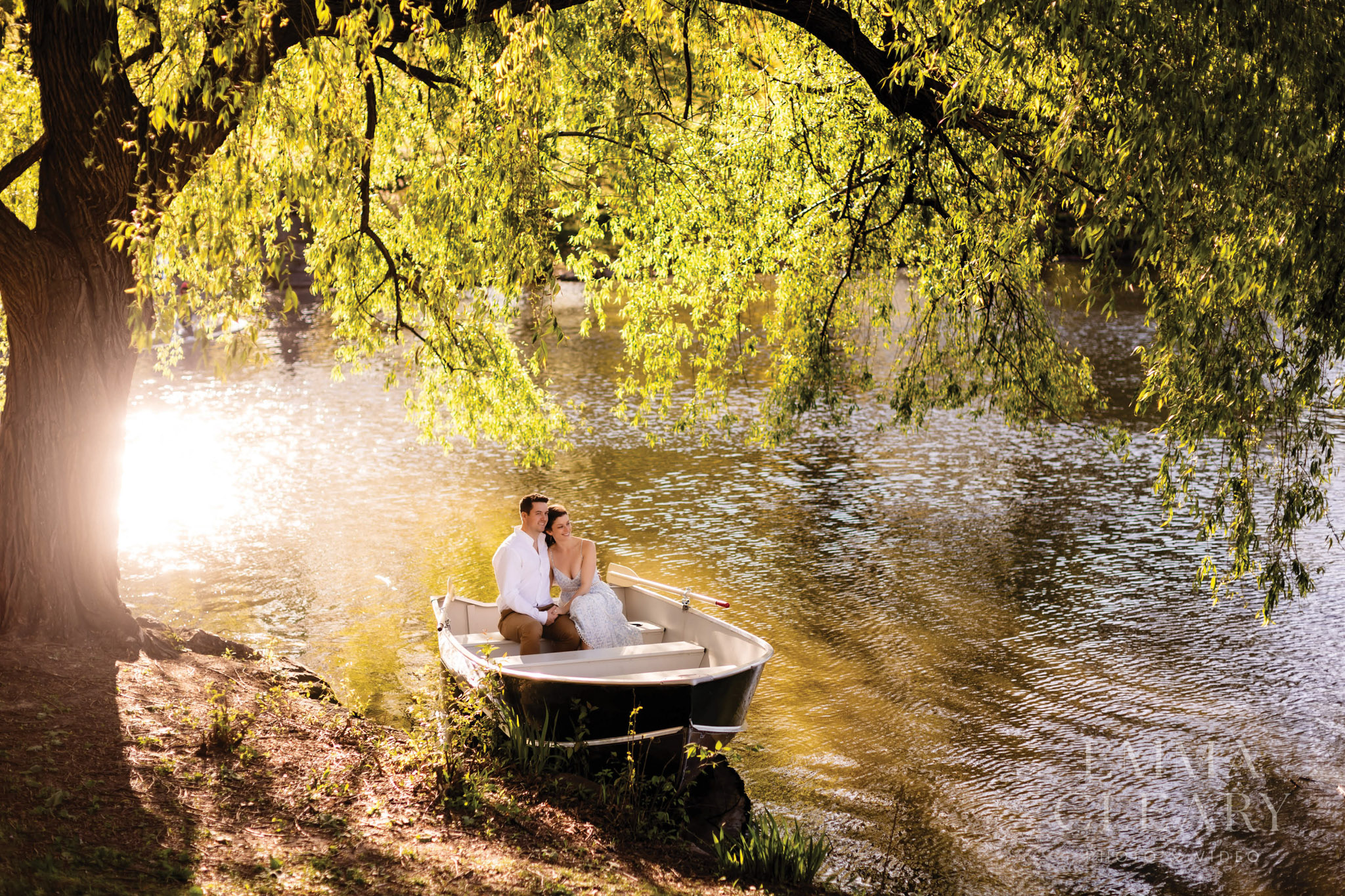 Photo of a couple in a boat