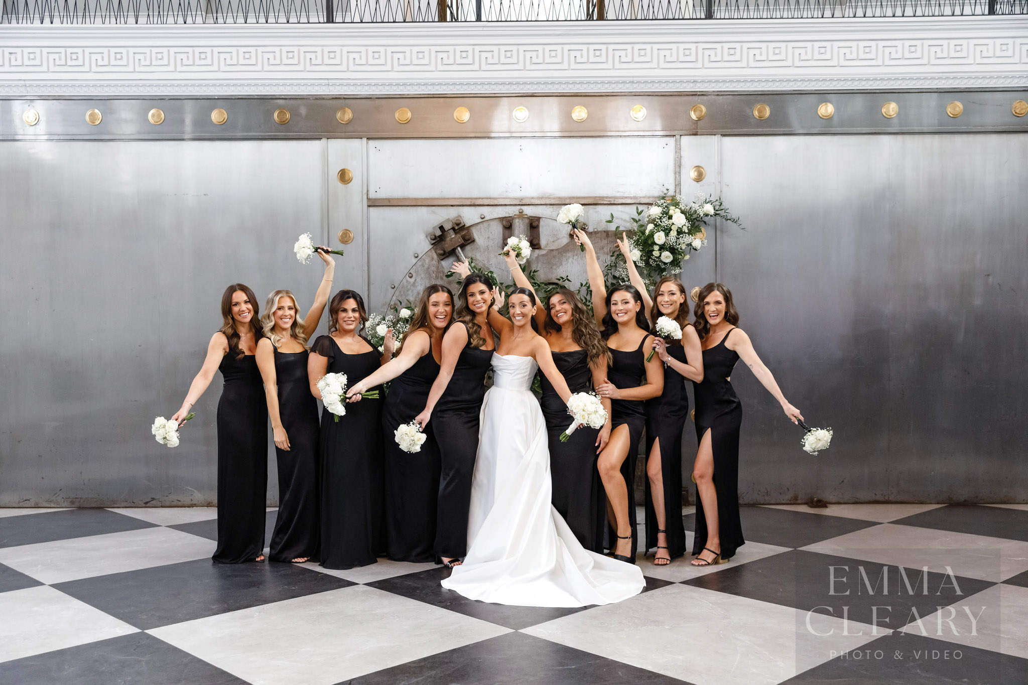 Bride and bridesmaids