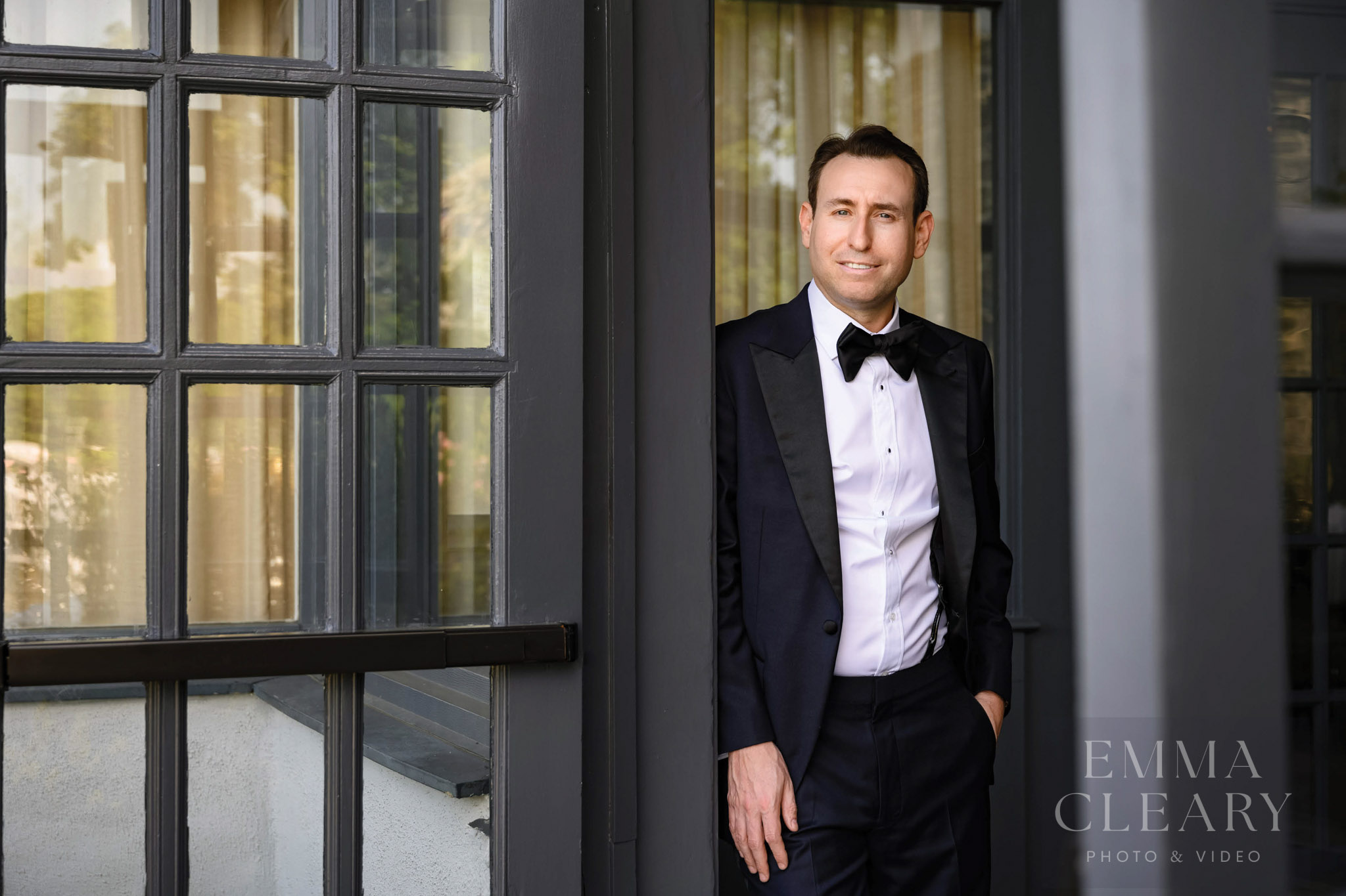 Wedding portrait of the groom