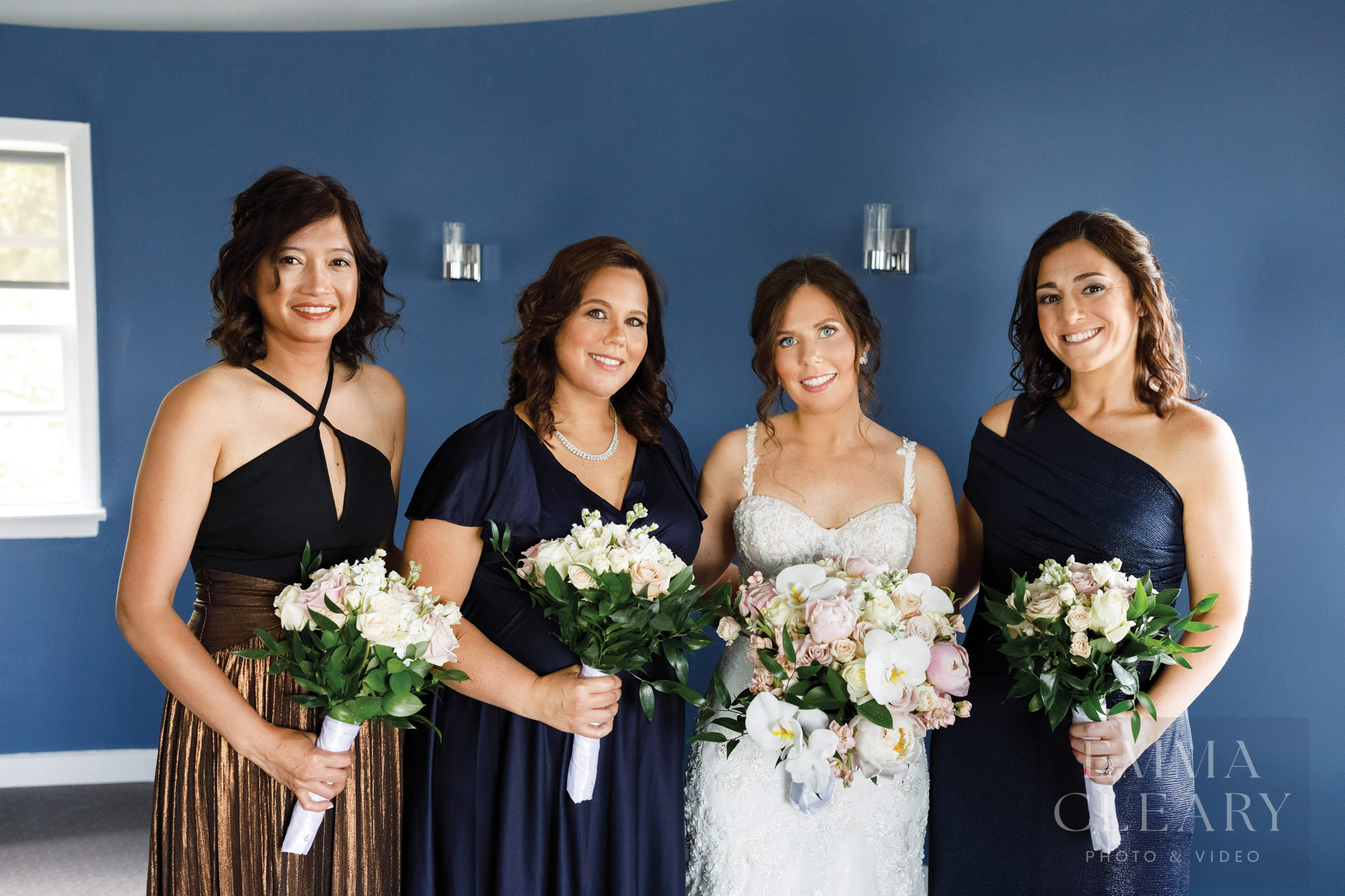 Bride and bridesmaids