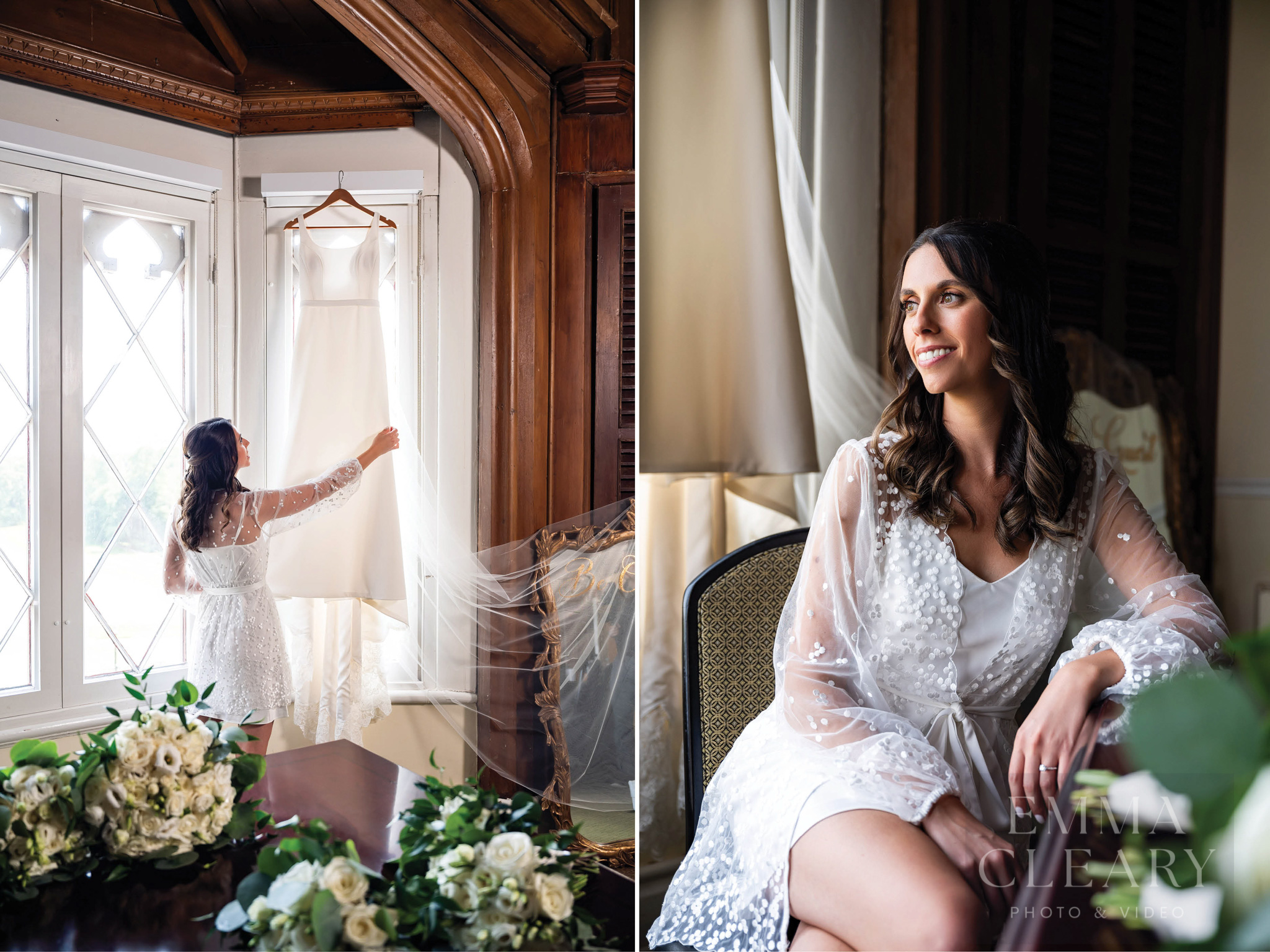 Morning portrait of the bride