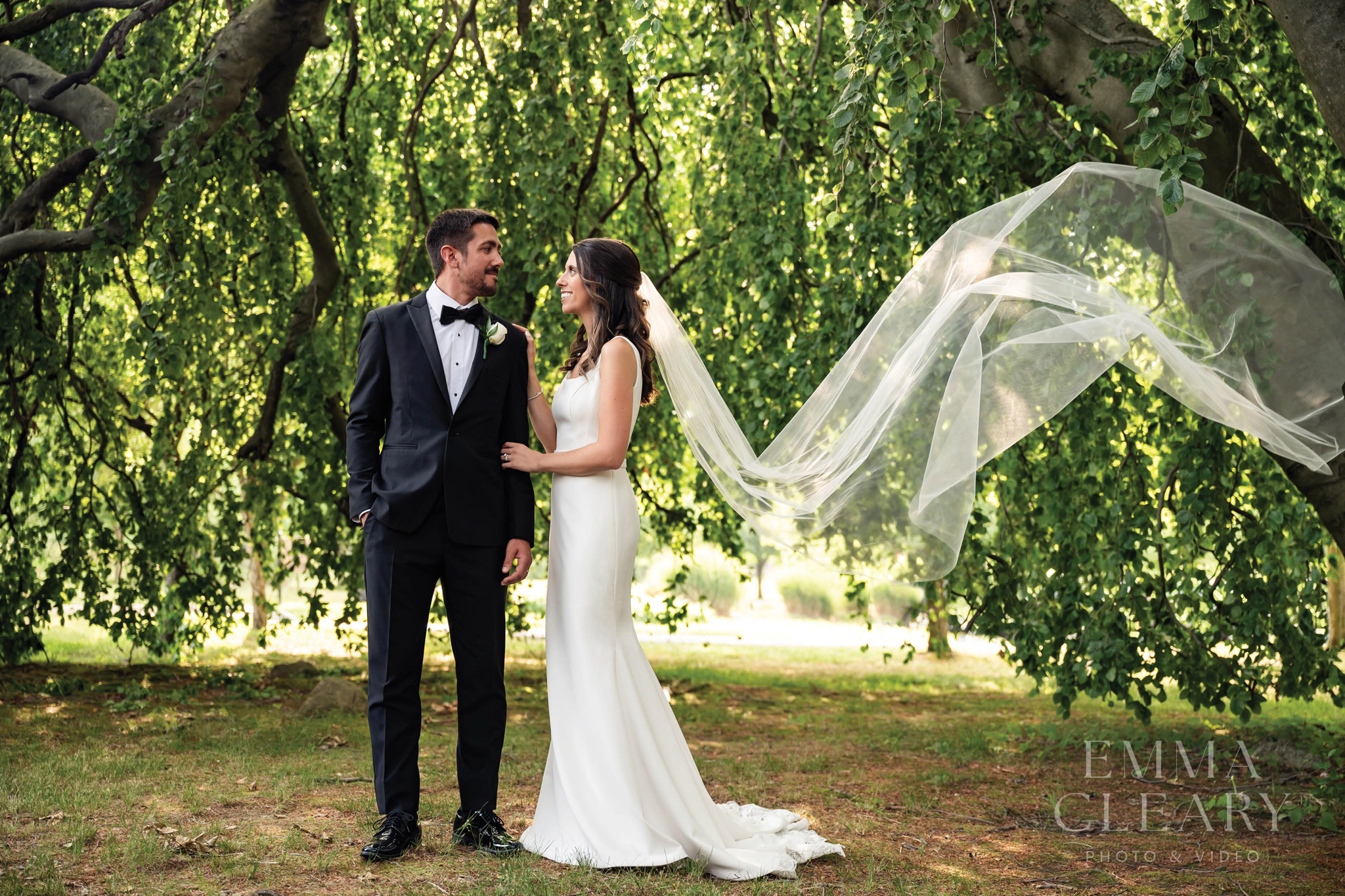 Wedding portrait of a couple