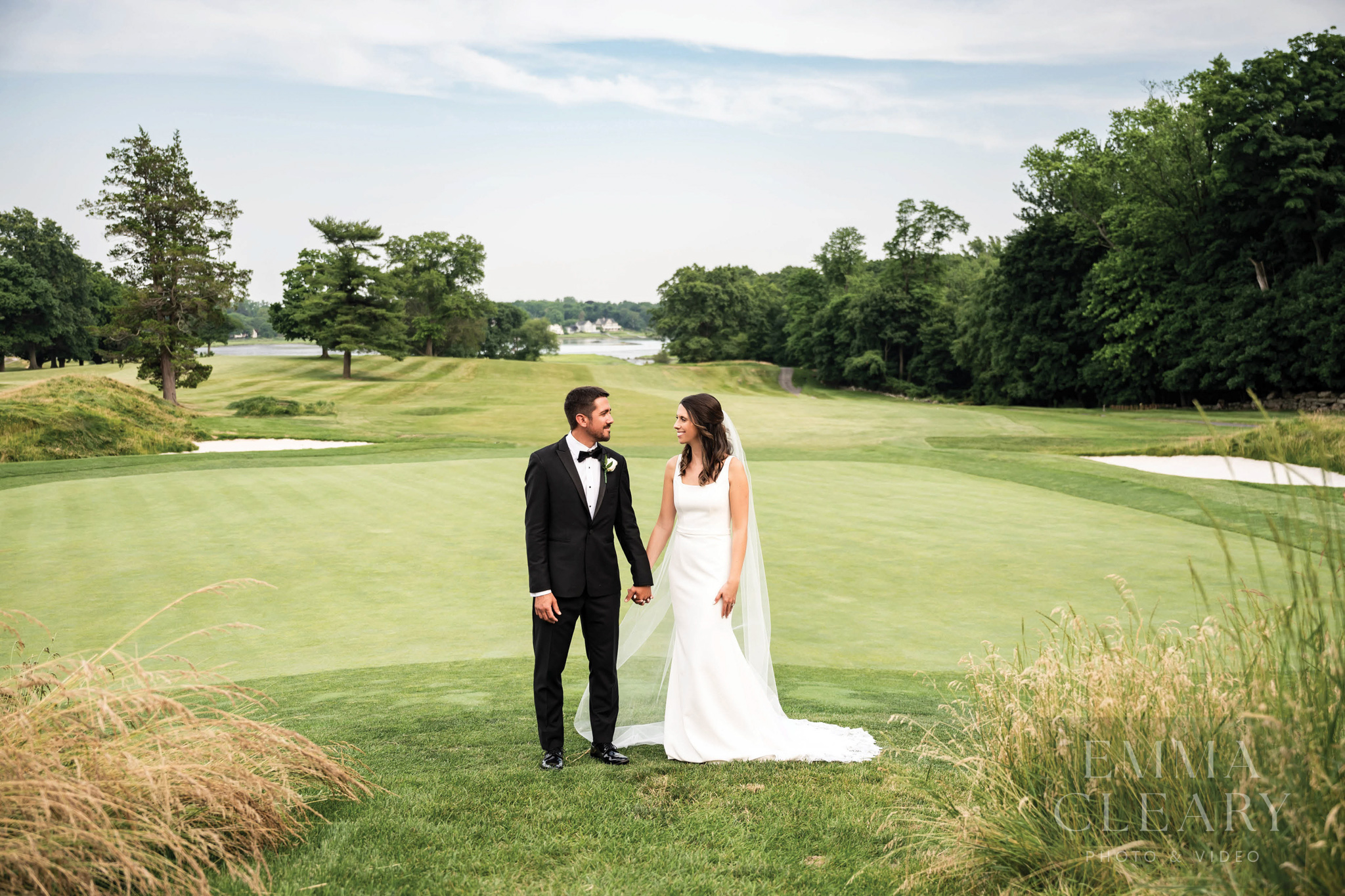 Wedding photo of a couple outdoors