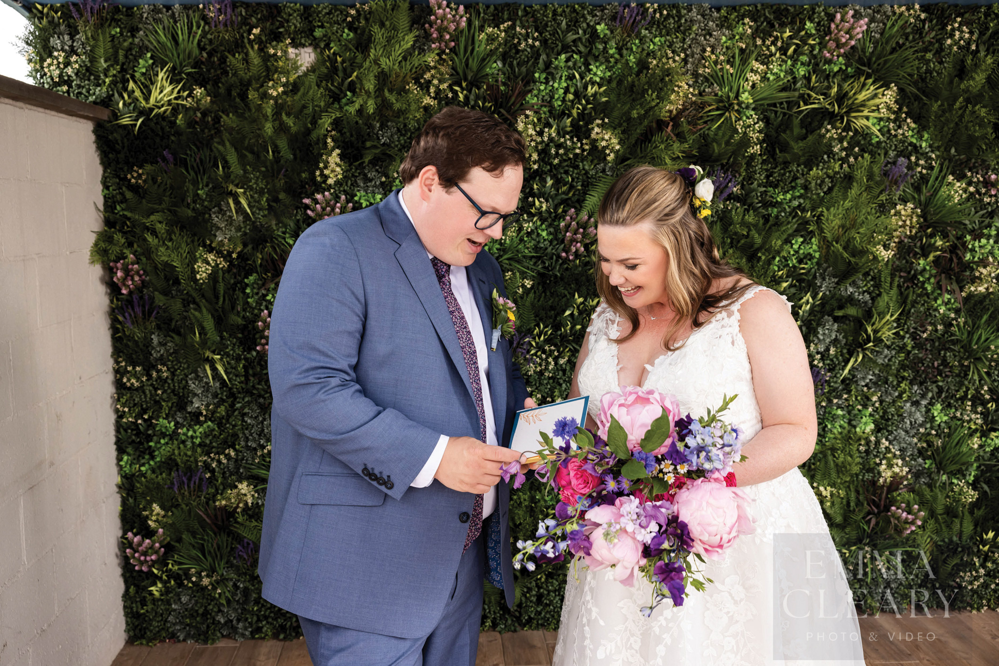 Wedding photo of the couple