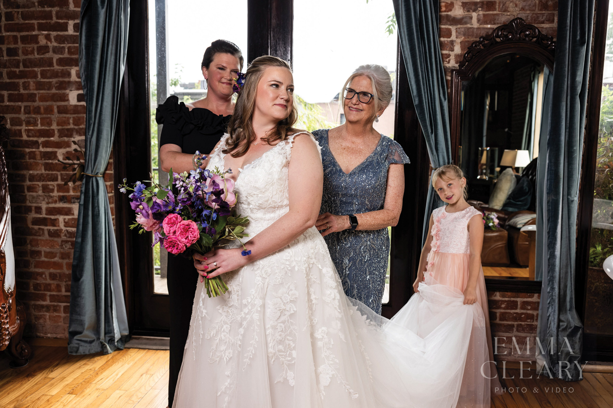 Bride and mom