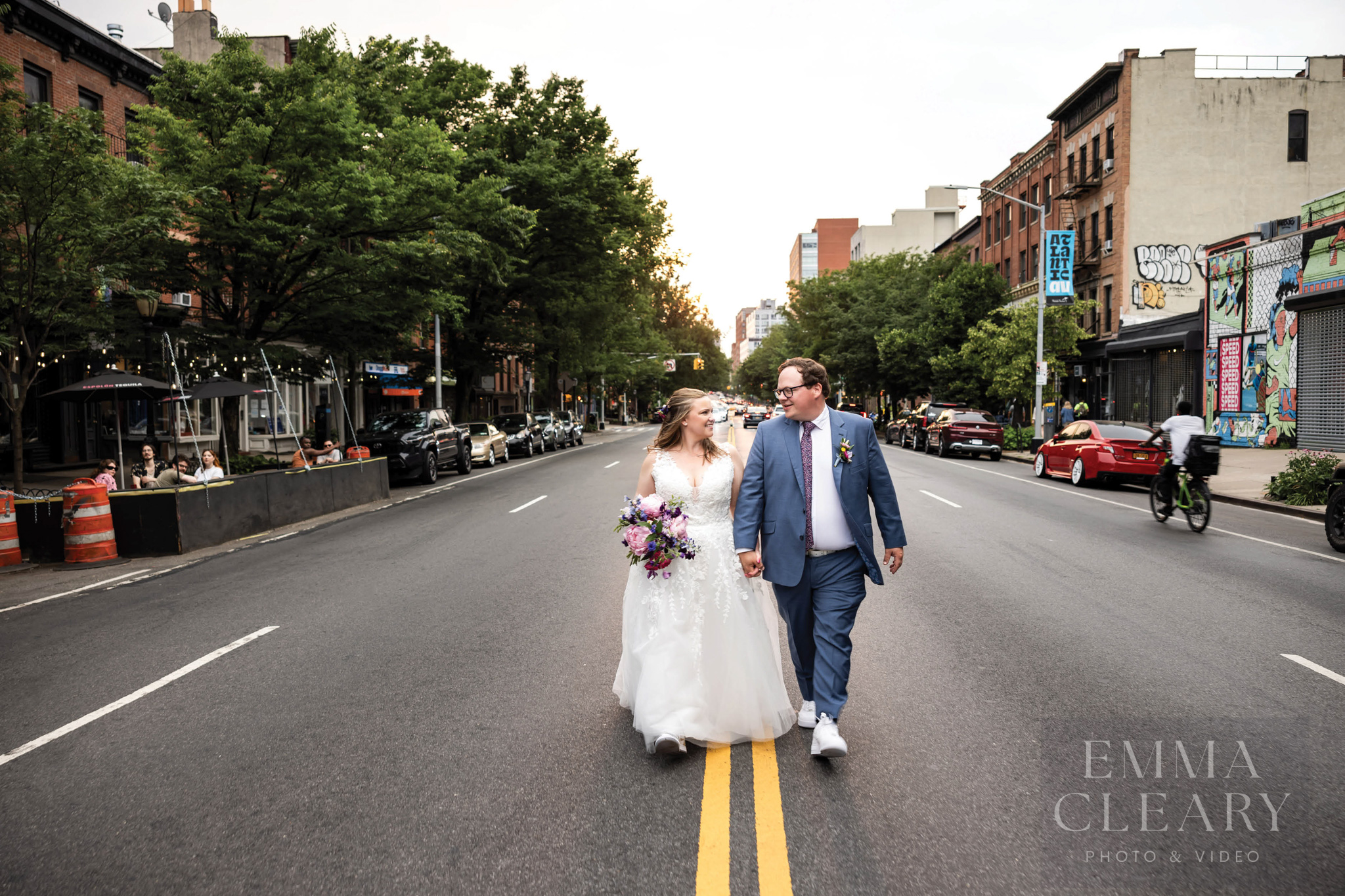 A couple's walk around the city