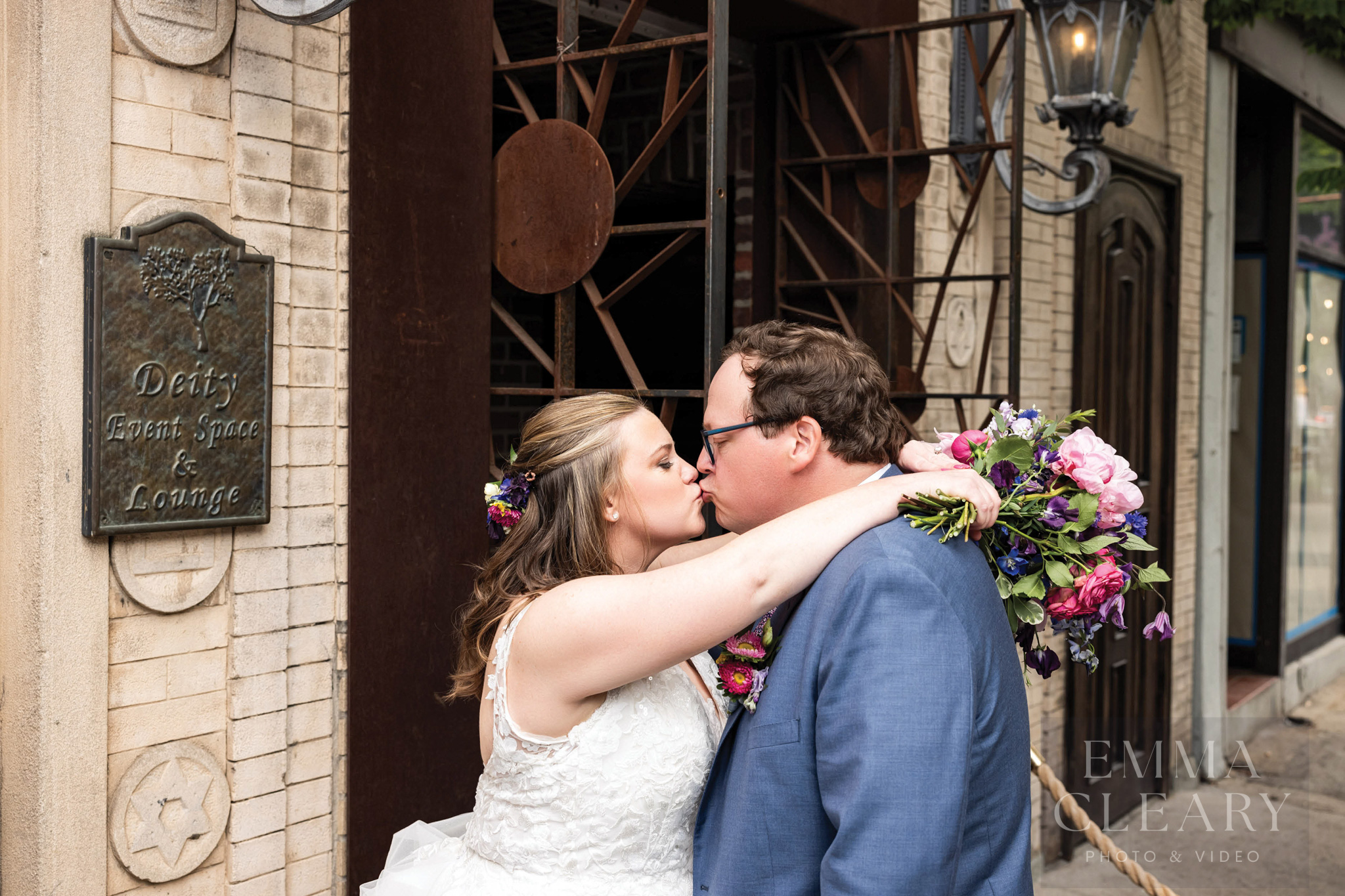 A couple's kiss