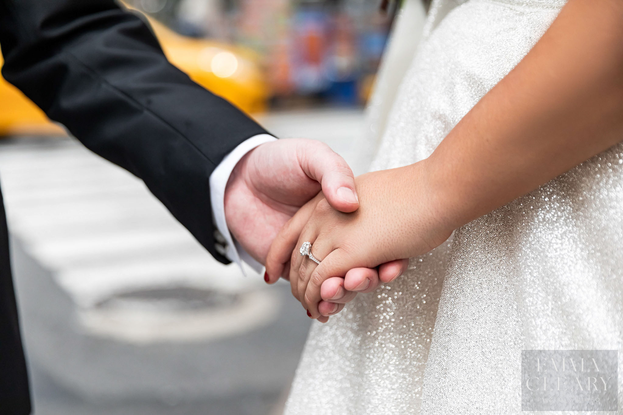 bride and groom's hands