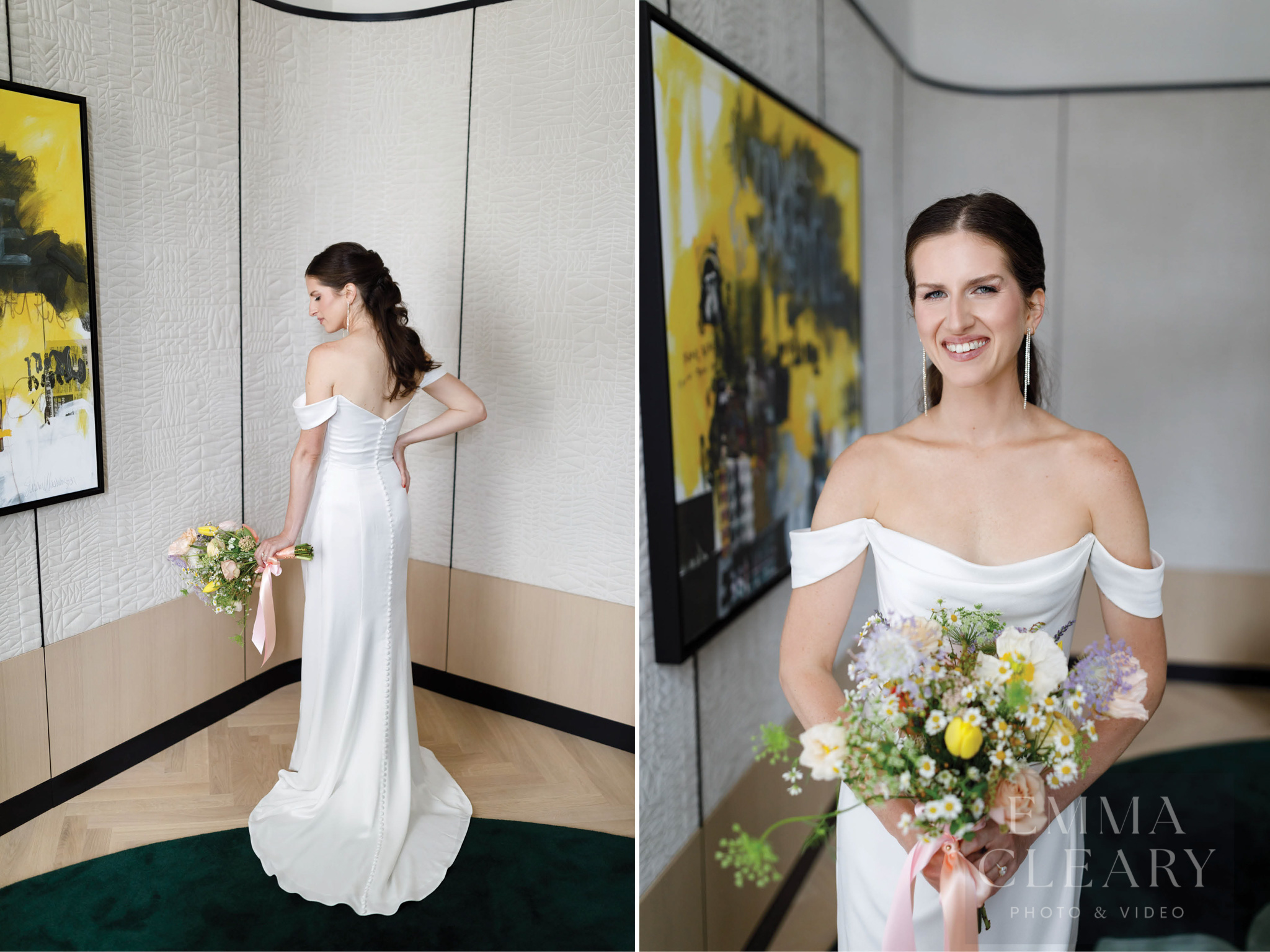Morning portrait of the bride