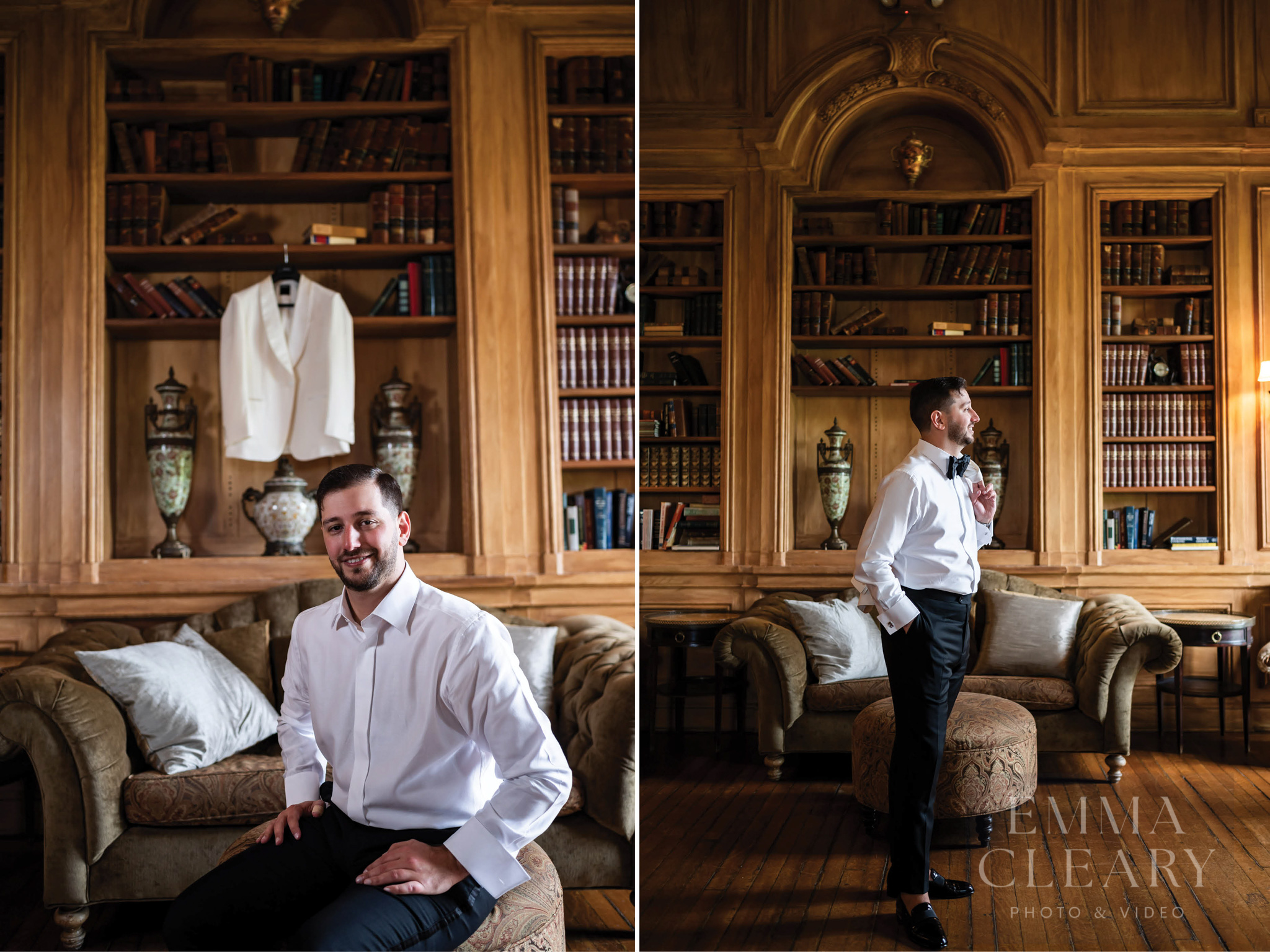 Groom's wedding morning portrait